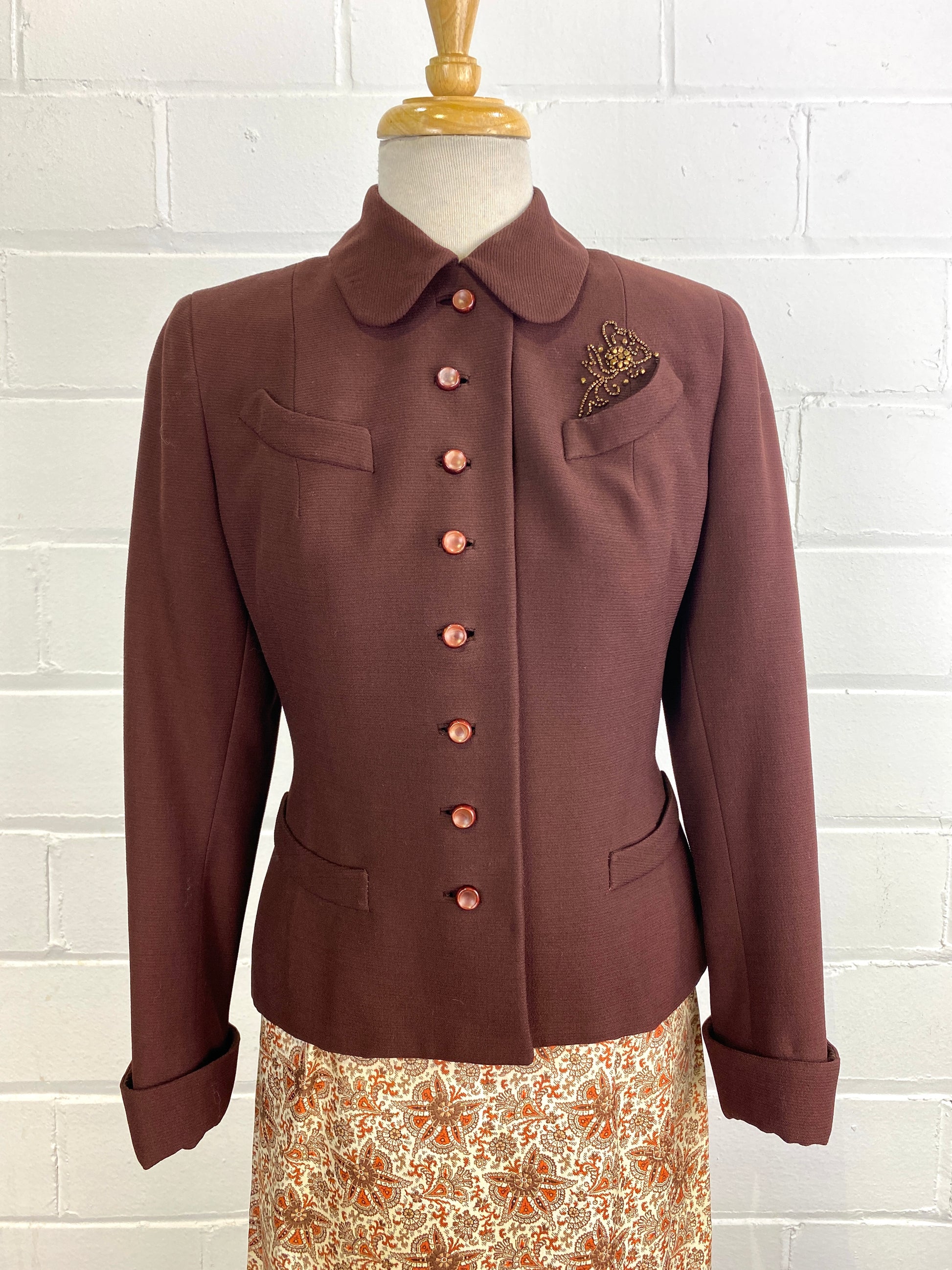 Vintage 80s Louis Feraud Skirt Suit Jacket Womens 14 Skirt 14 2-Piece Pink