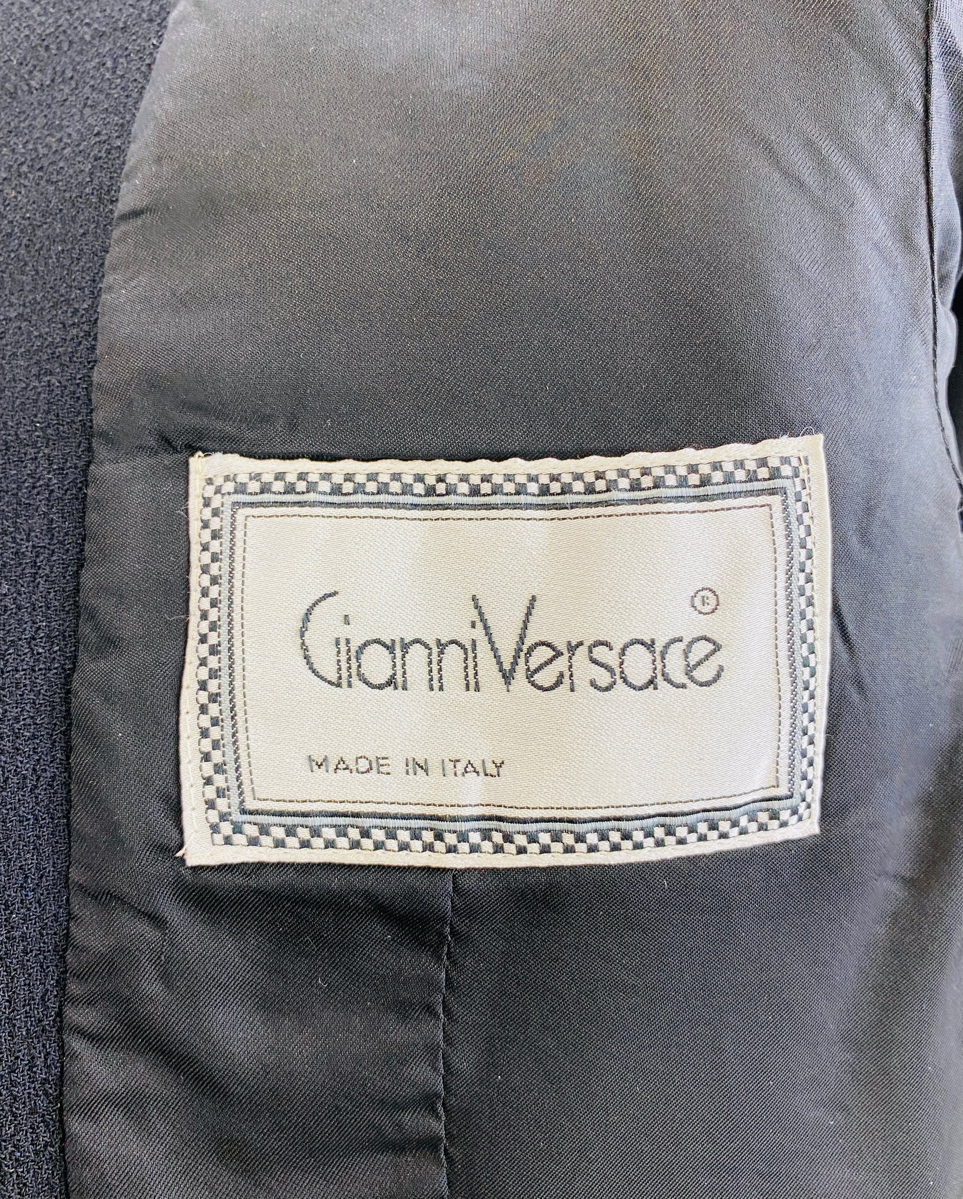 Vintage 1990s Women's Black Gianni Versace Blazer, XS