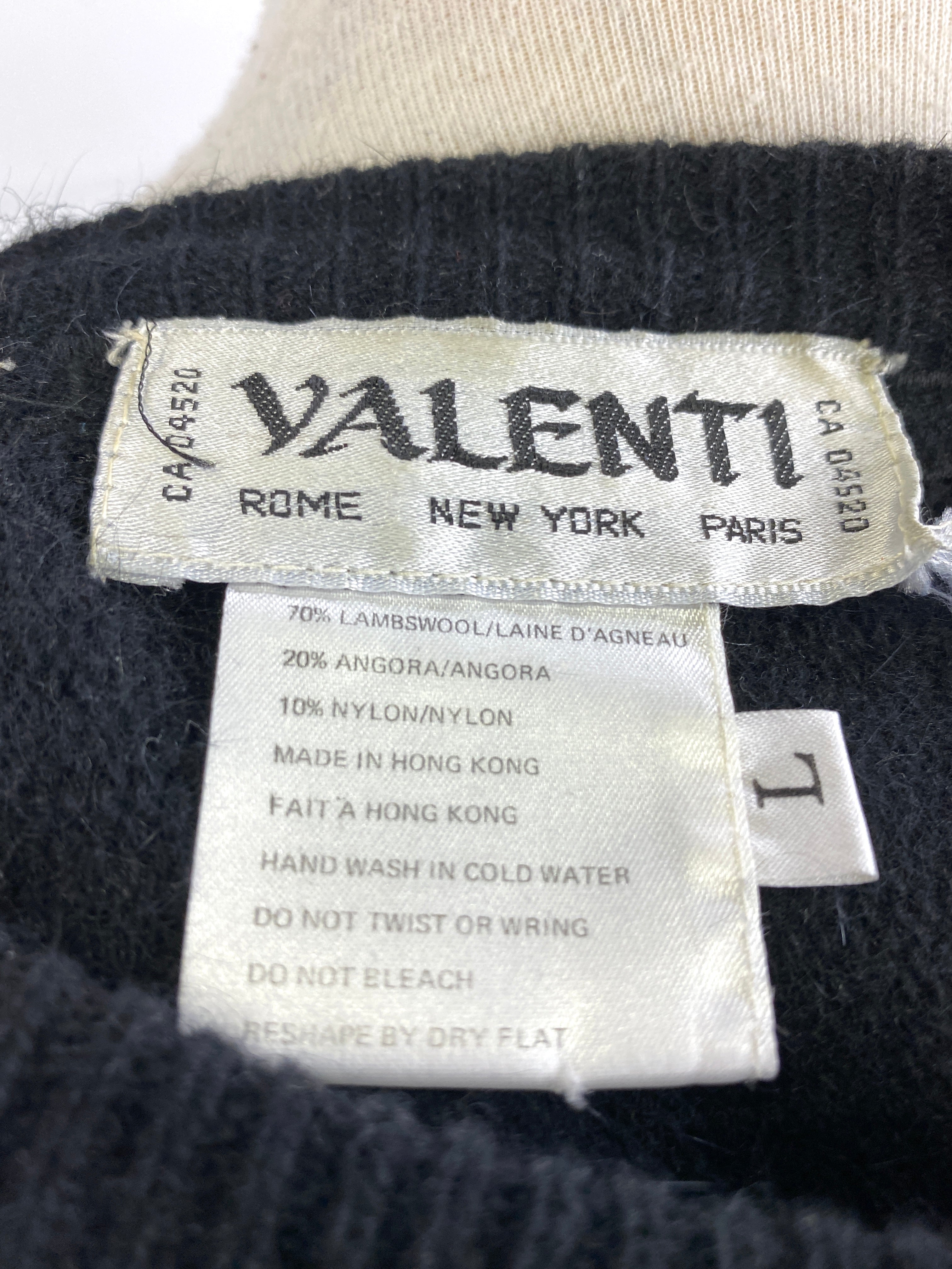 Valentino Black Appliqué Sweater