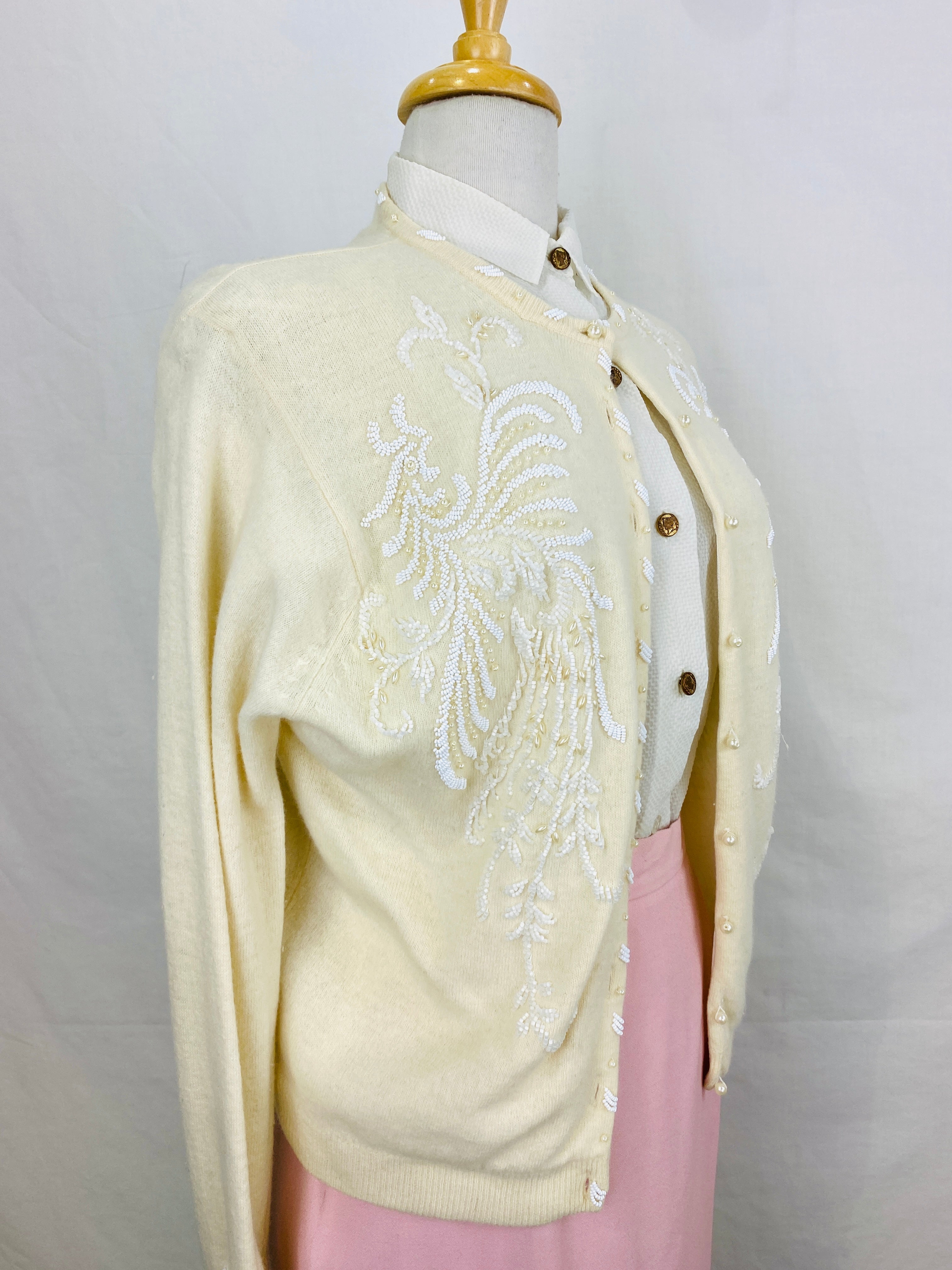 Vintage beaded outlet cardigan