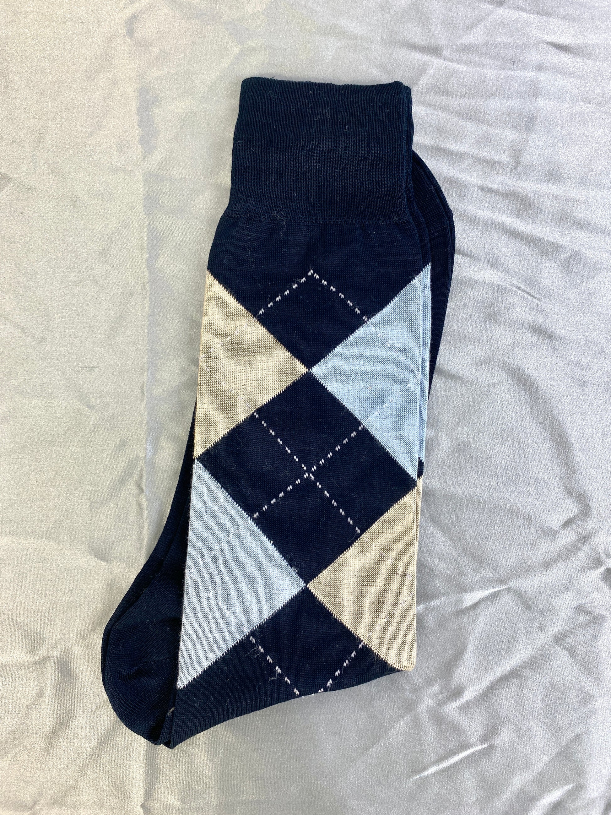 Michael Kors Designer Men's Argyle Dress Socks, x1 Pair Ian Drummond Vintage Michael Kors Designer Men's Argyle Dress Socks, x1 Pair Ian Drummond Vintage