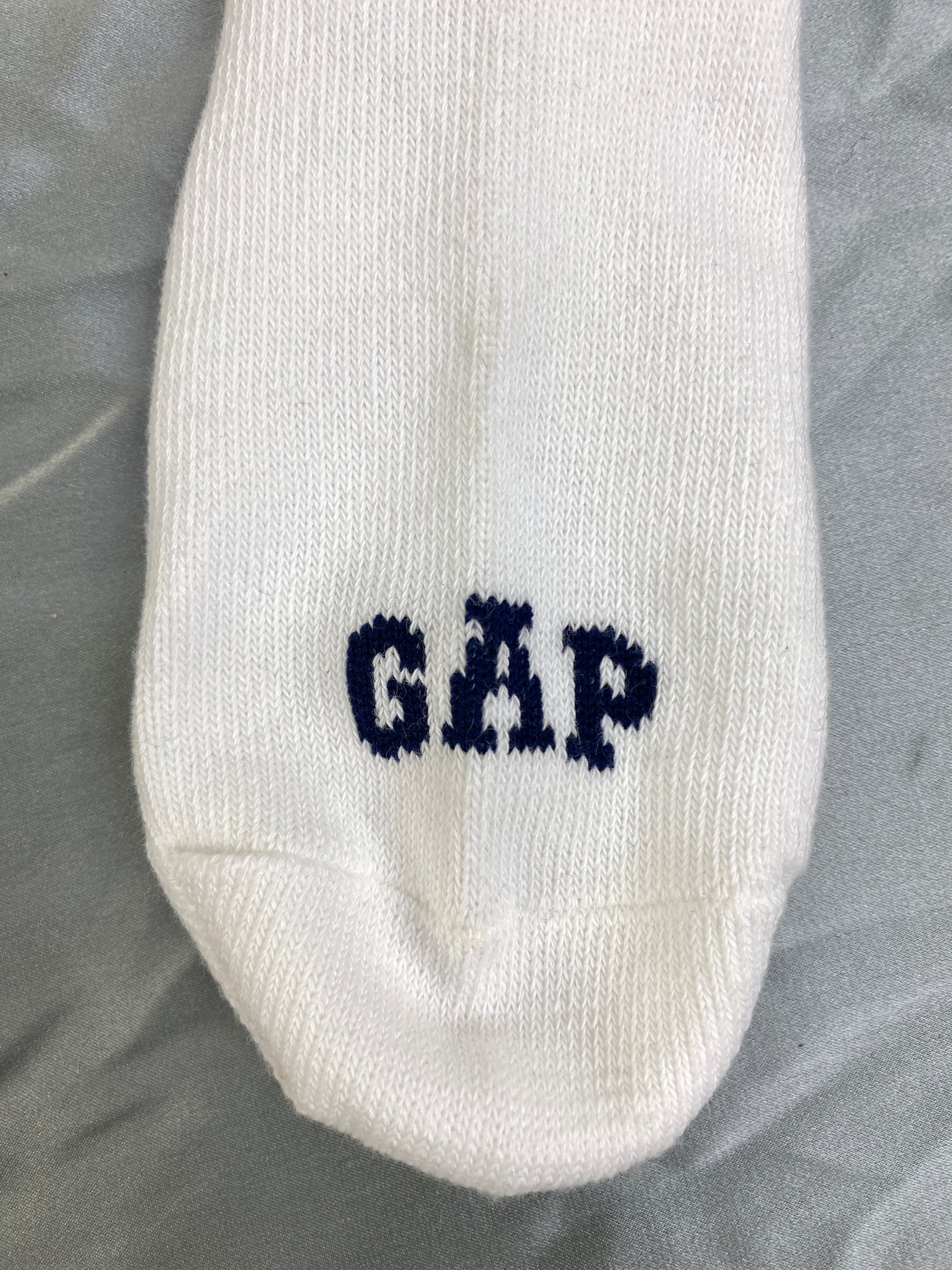 Deadstock White GAP Cotton Kids Crew Socks, x3
