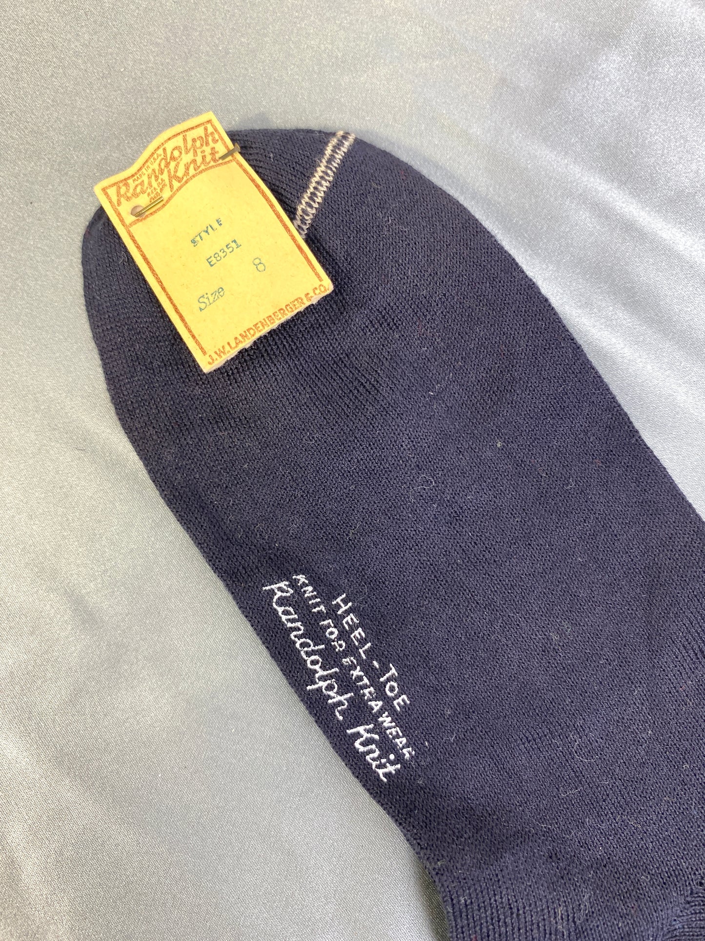Vintage Deadstock Cotton Argyle Randolph Knit Kids Cuffed Knee Socks, x5