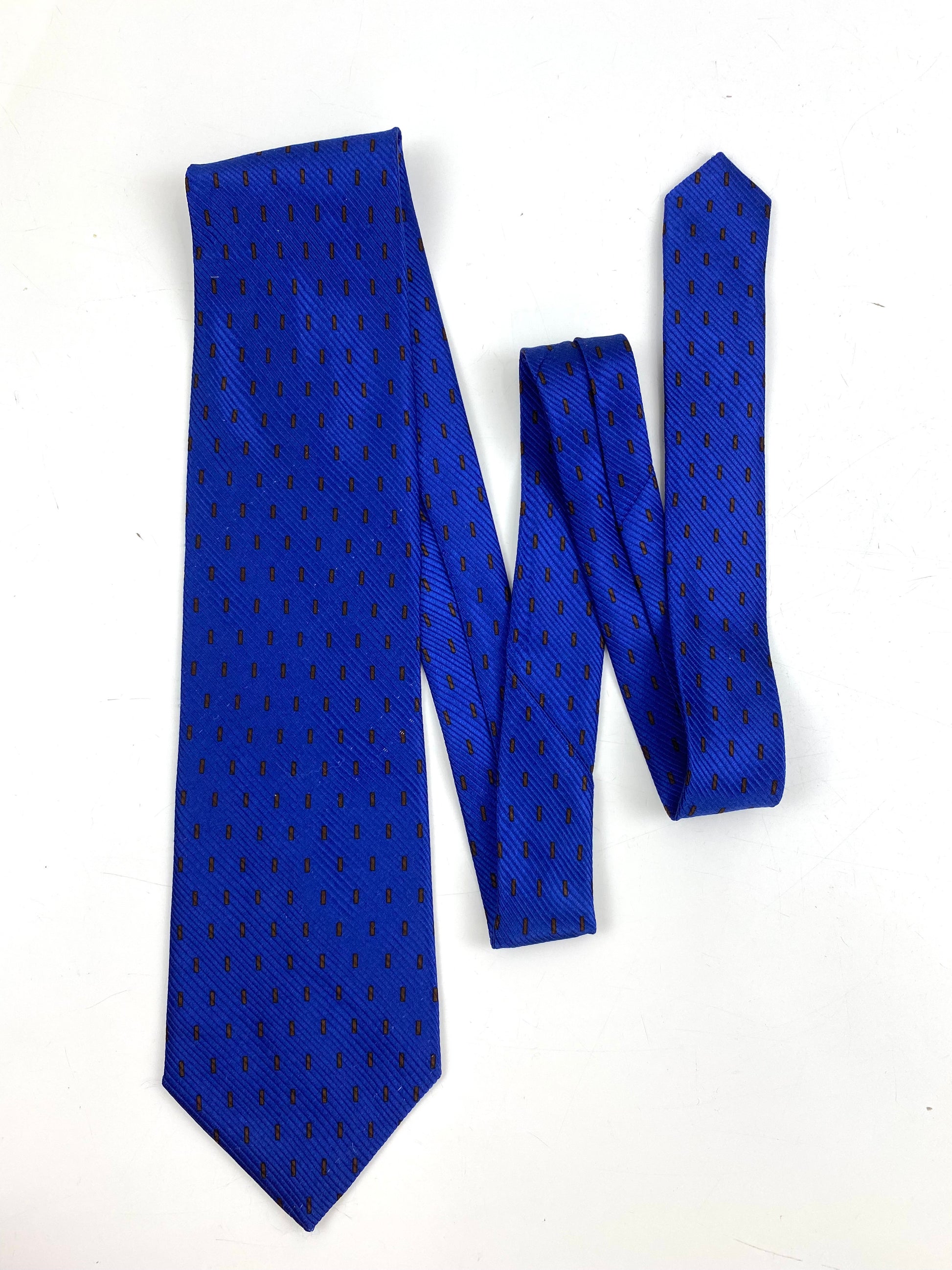 90s Deadstock Silk Necktie, Men's Vintage Purple Geometric Pattern Tie, NOS