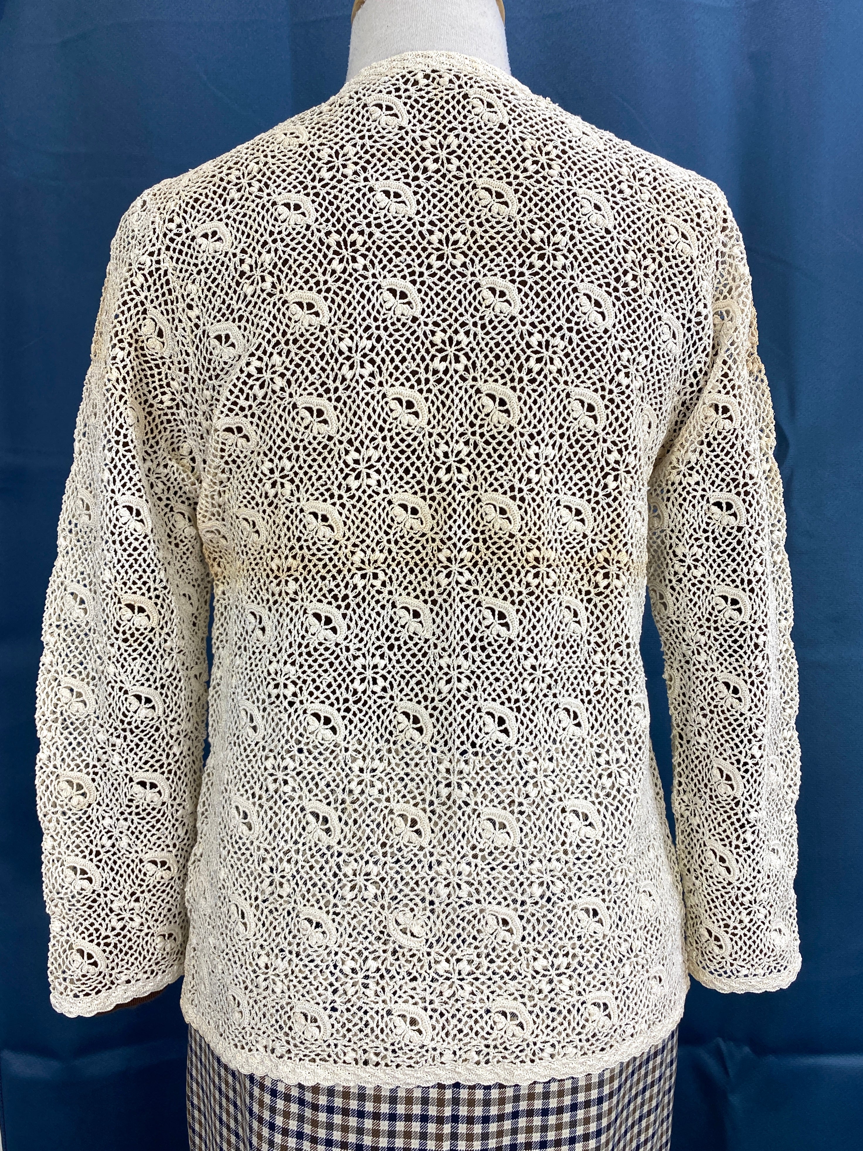 Vintage crochet outlet cardigan