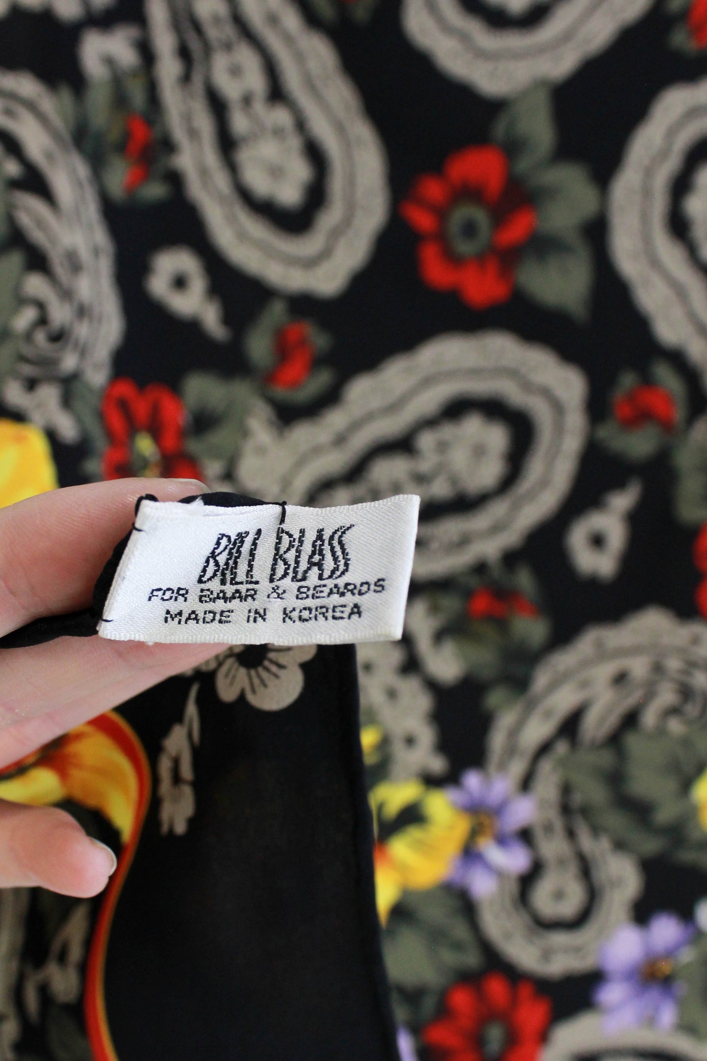 Vintage Bill Blass Silk Floral Scarf