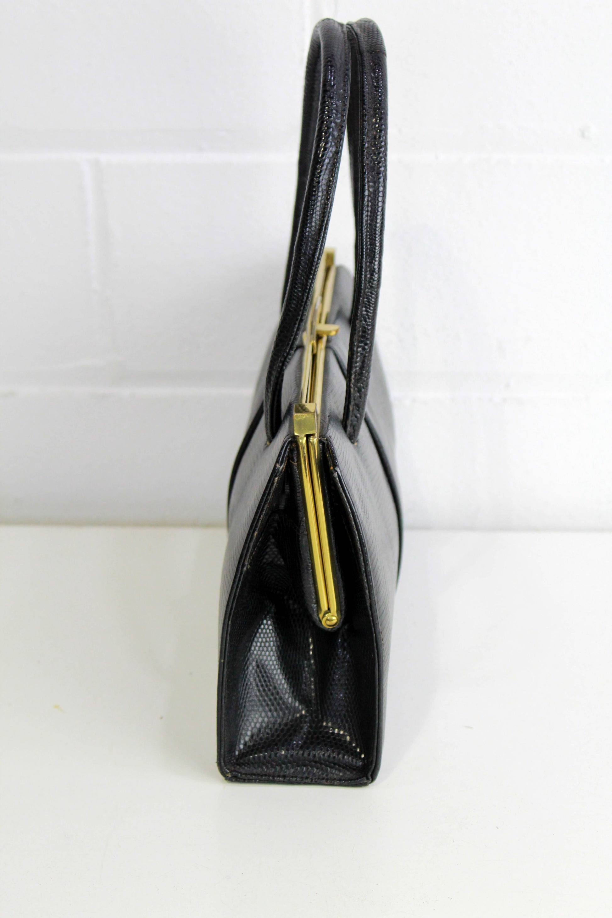 Vintage 1960s Mod Handbag Purse Patent Leather