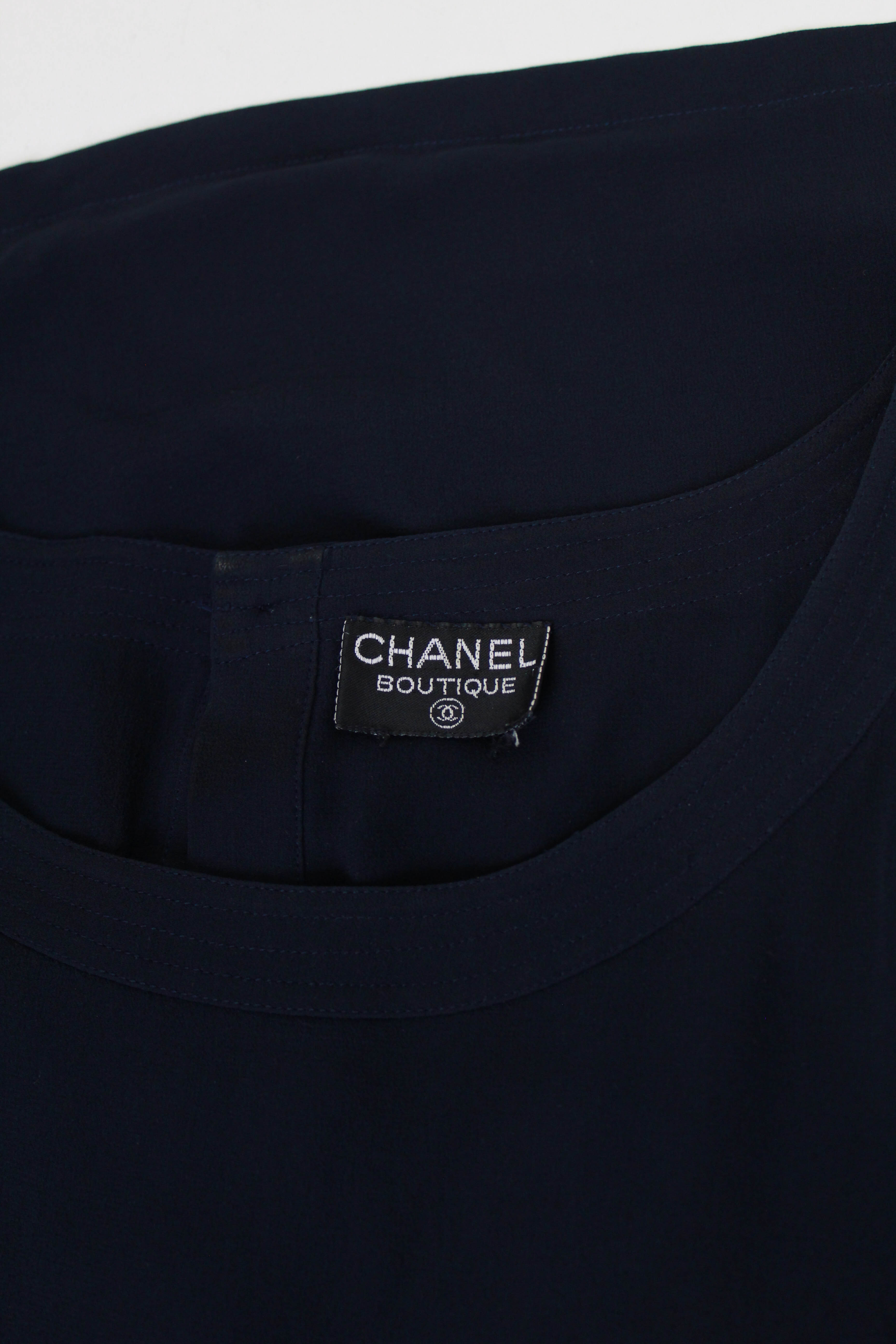 Chanel Navy Blue Silk Tank Top – Ian Drummond Vintage