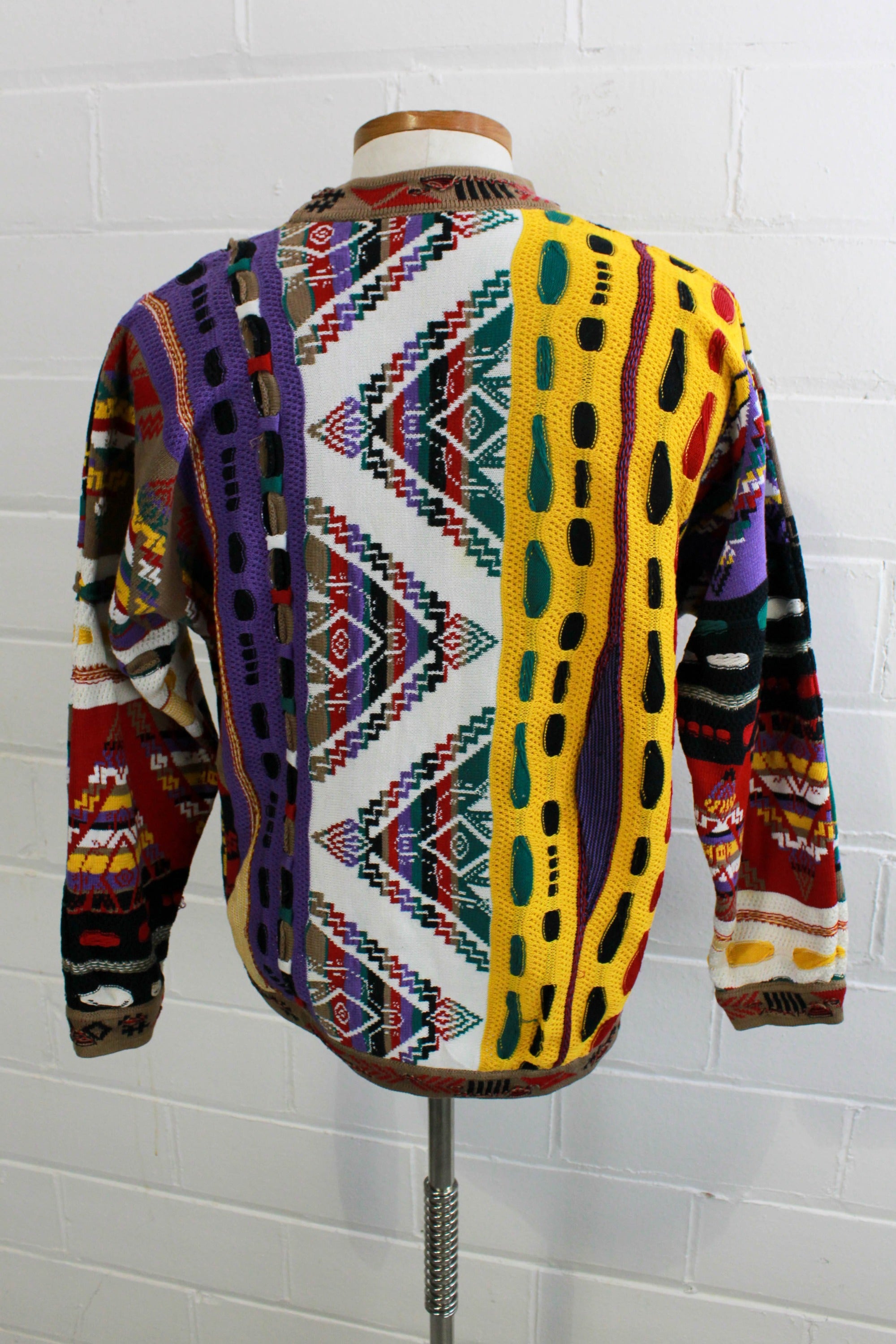 80s Coogi Australia Abstract Knit Sweater, Large