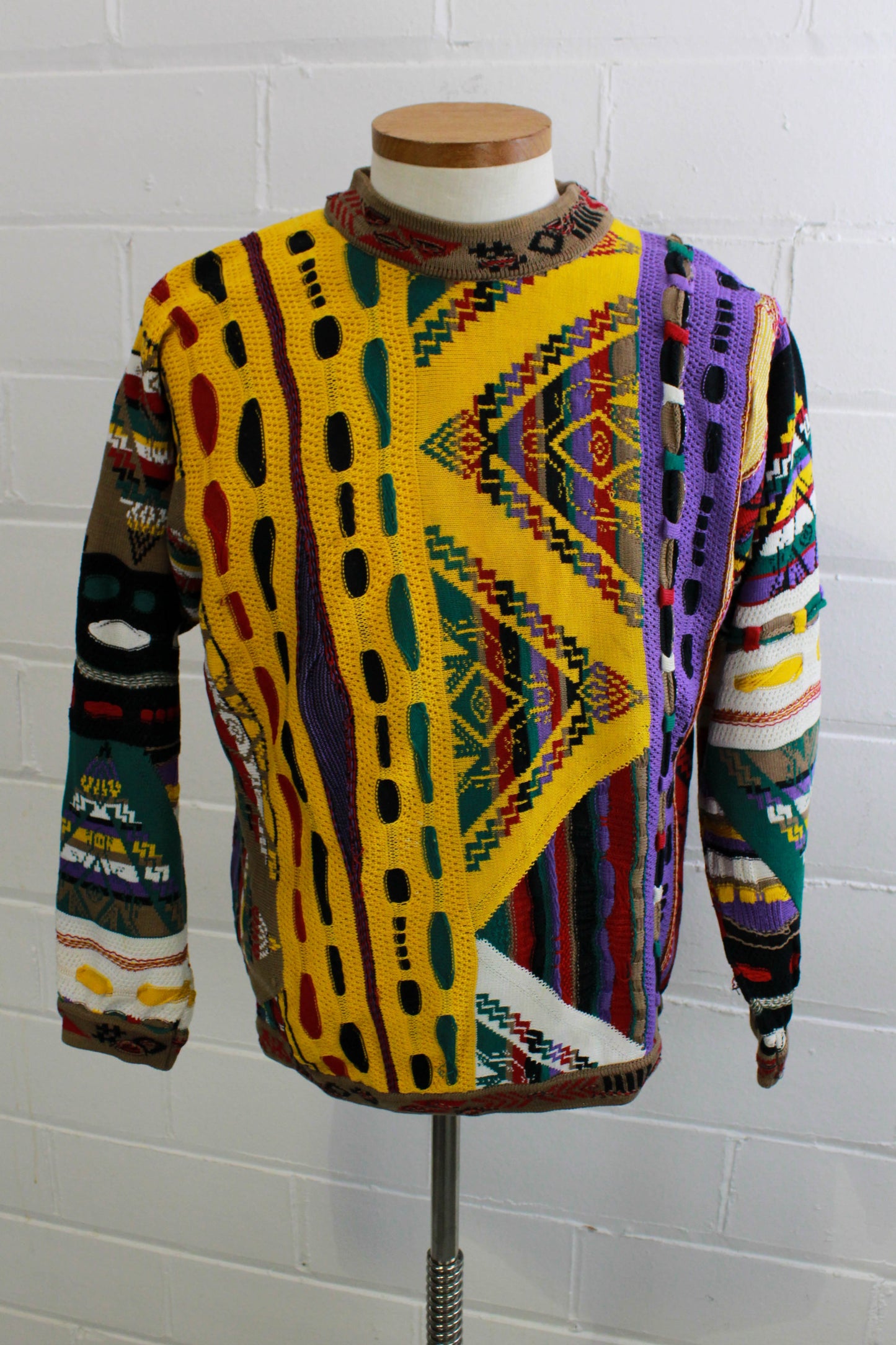 Vintage Coogi Abstract Sweater Made in Australia Multicolour, Large