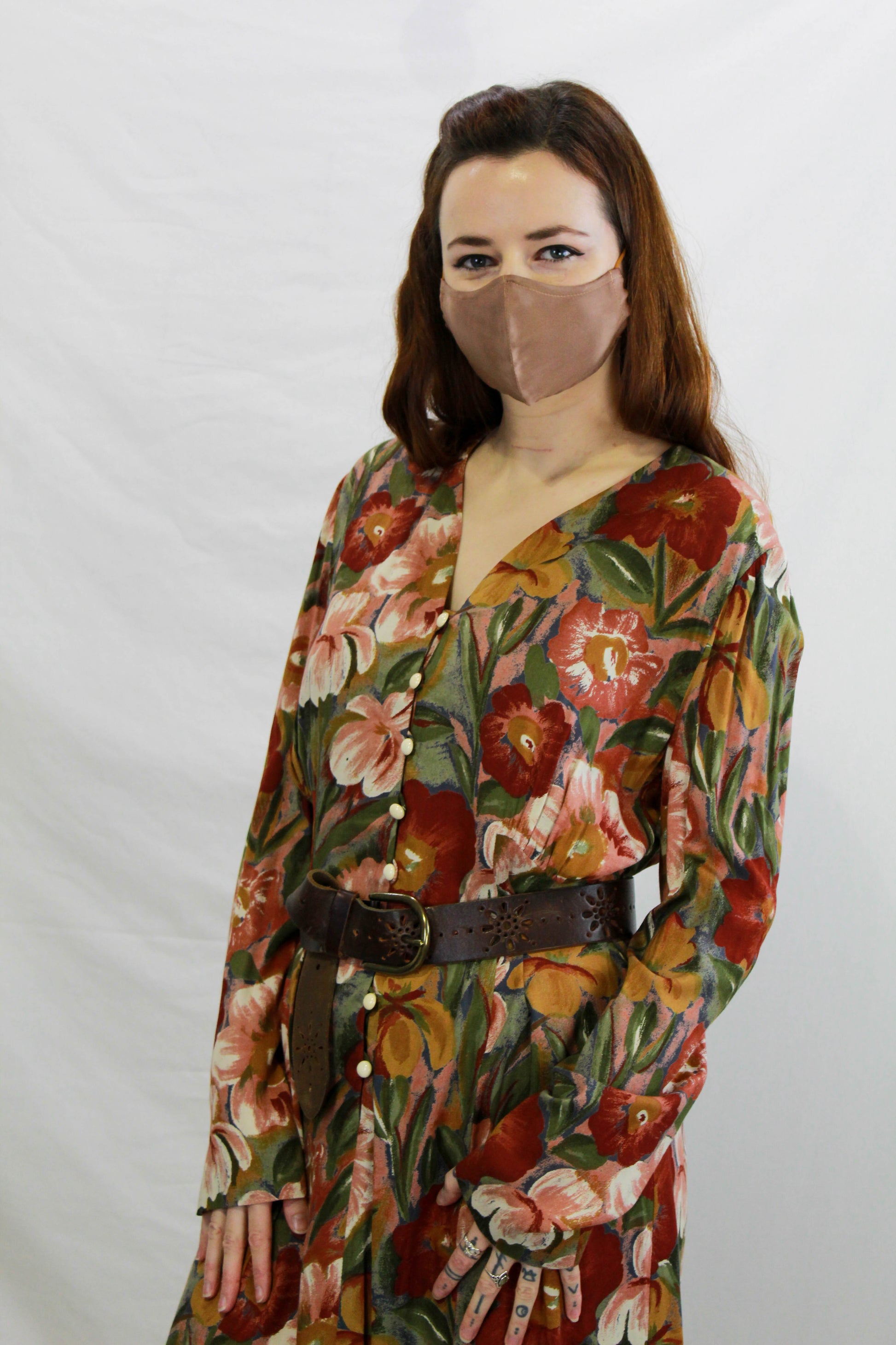 Vintage 1990s Floral Rayon Maxi Dress, Large Vintage 1990s Floral Rayon Maxi Dress, Large