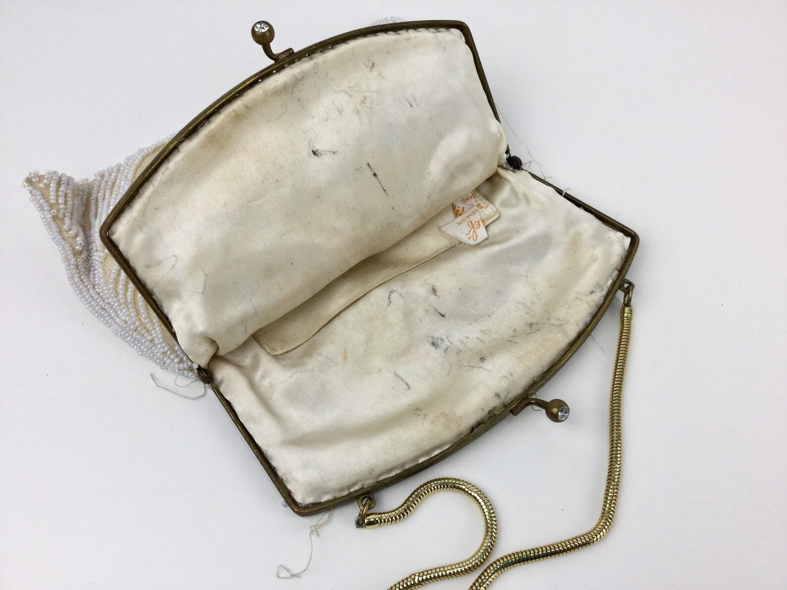 Art Deco vintage leather clutch bag, 1930s