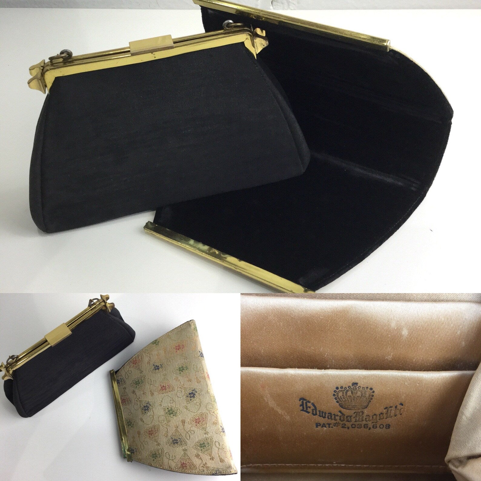 Danier Evening Bag - Wristlet Wallet - Designer Wallet - Womens Wallet Women - Ladies Wallet - Woman Wallets Vintage Wallet Clutch Bag Black