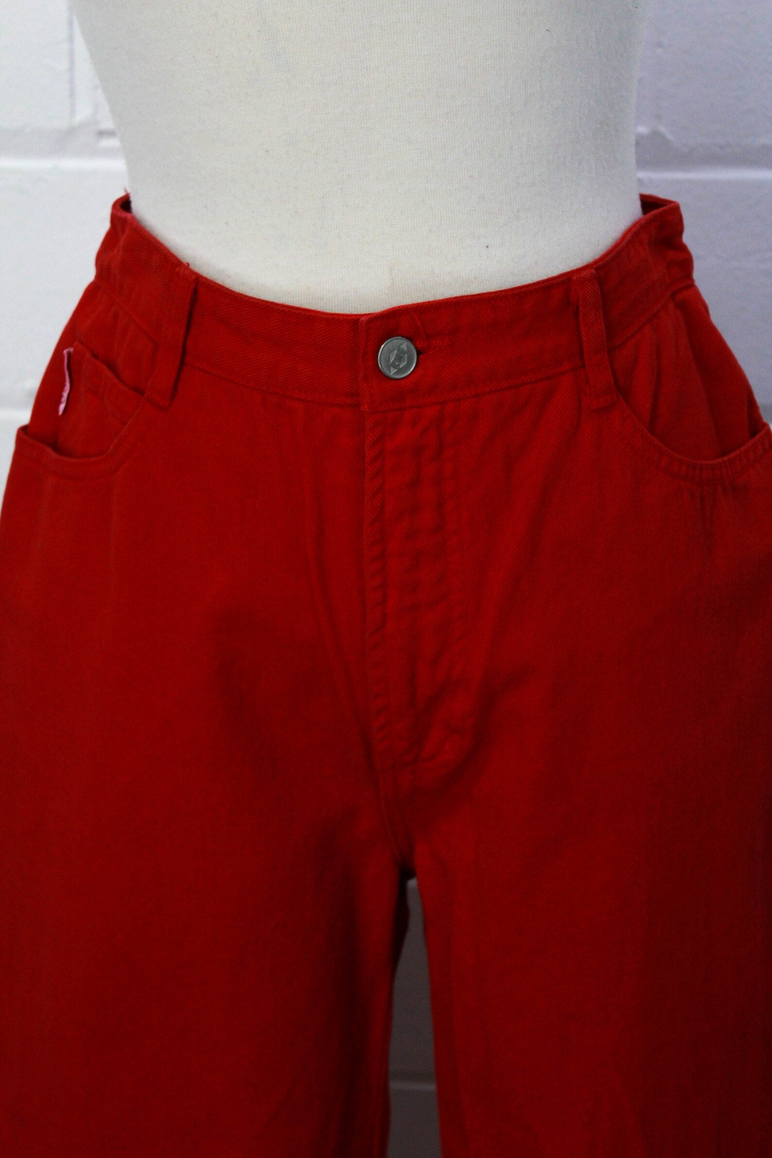 Vintage 80s/90s Light Wash Distressed Denim Bongo Jeans, Waist 30
