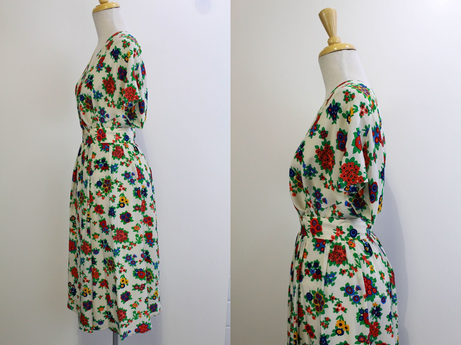Sexy Vintage 80's 90's Bright Floral Silky Nylon Short Cute Lingerie Slip  Dress -  Canada