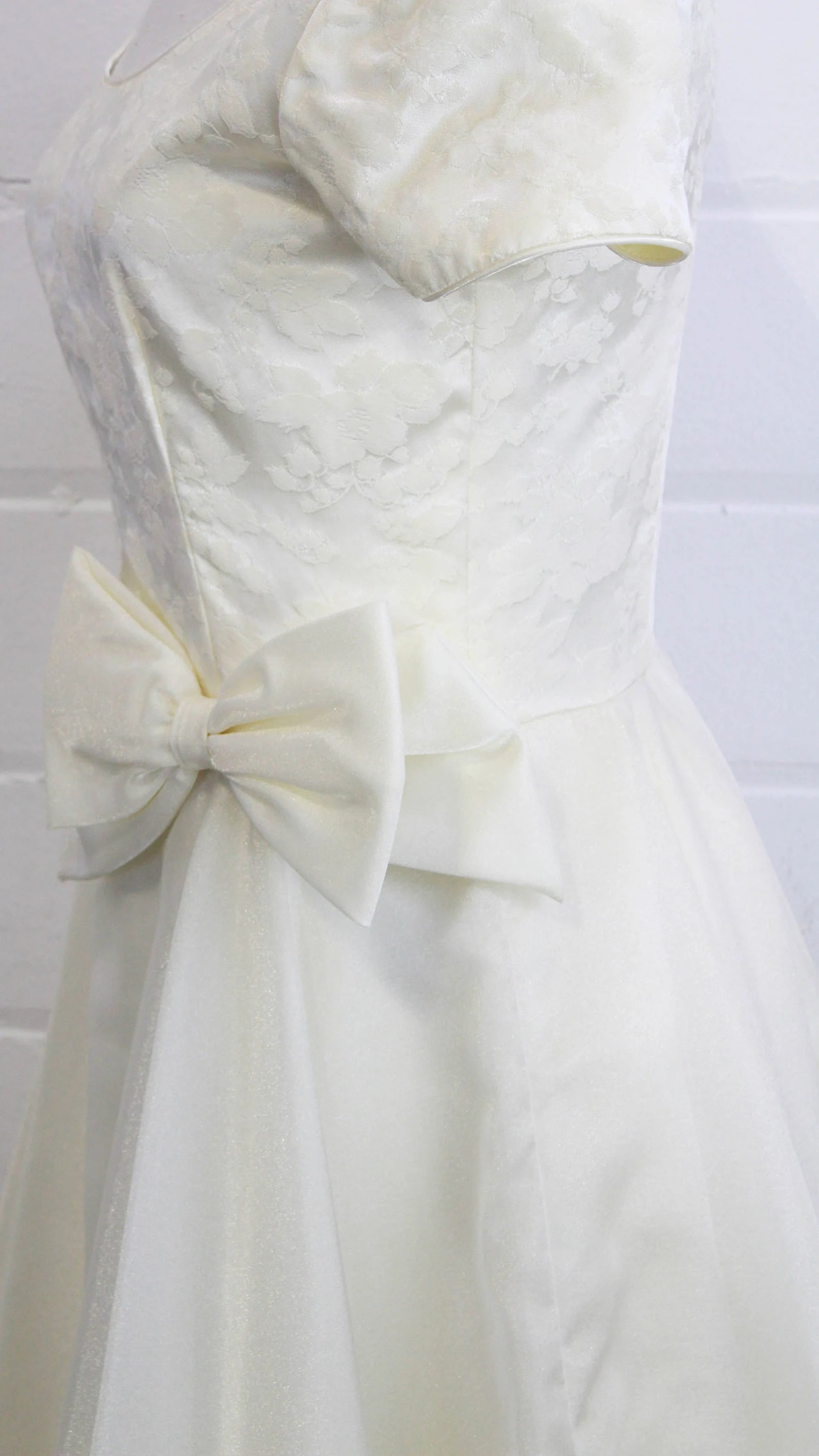 Vintage 90s does 50s White Formal Dress/ Sparkly Organza Wedding Dress, Small Vintage 90s does 50s White Formal Dress/ Sparkly Organza Wedding Dress, Small