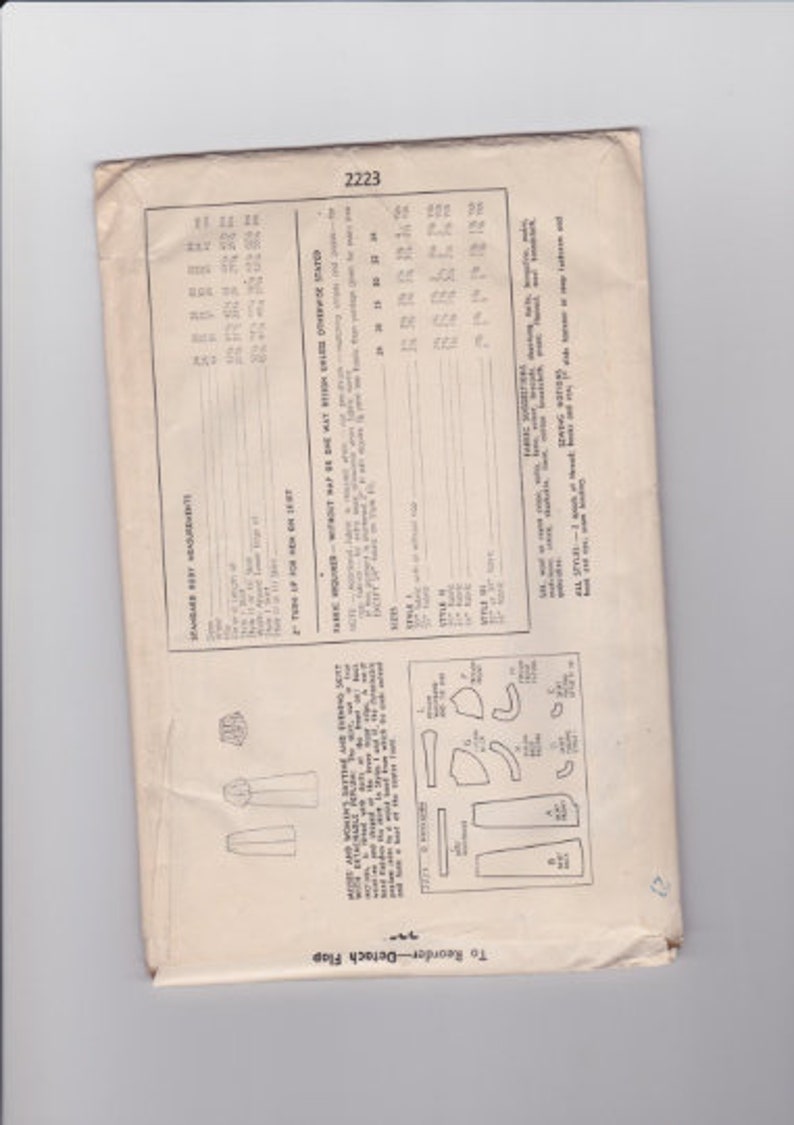 Vintage 1940's Women's Skirt Pattern, Simplicity 2223, Cut/ Complete ...