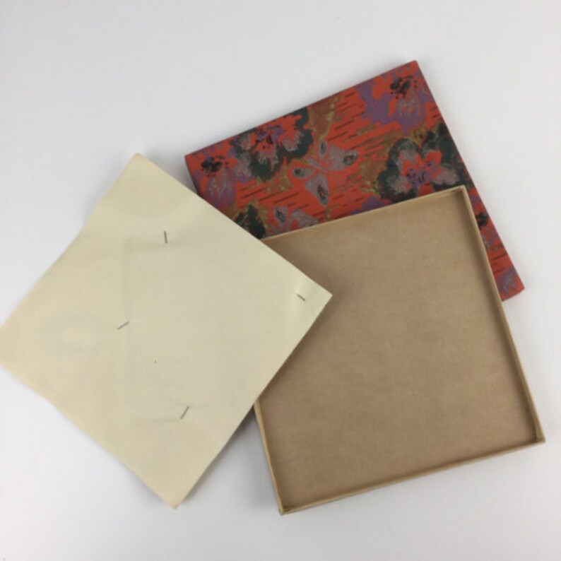 1920s Art Deco Handkerchiefs with Box, Butterfly Print