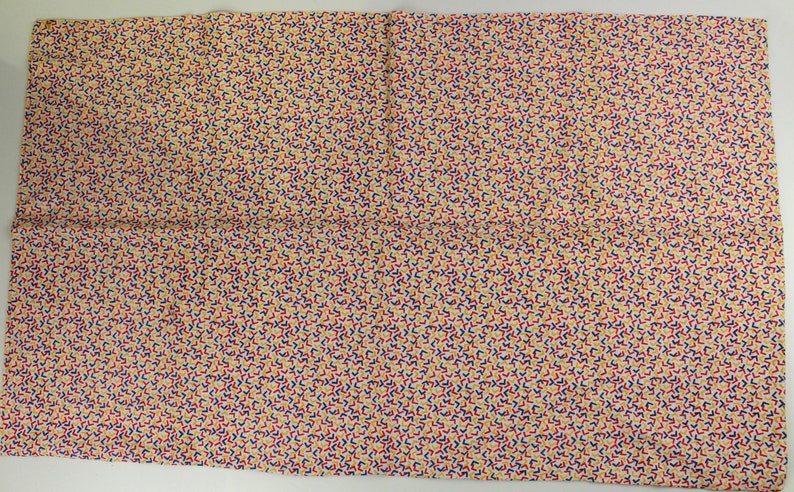 Vintage 1940s Abstract Print Cotton Feedsack Fabric, 35x42", (#3)