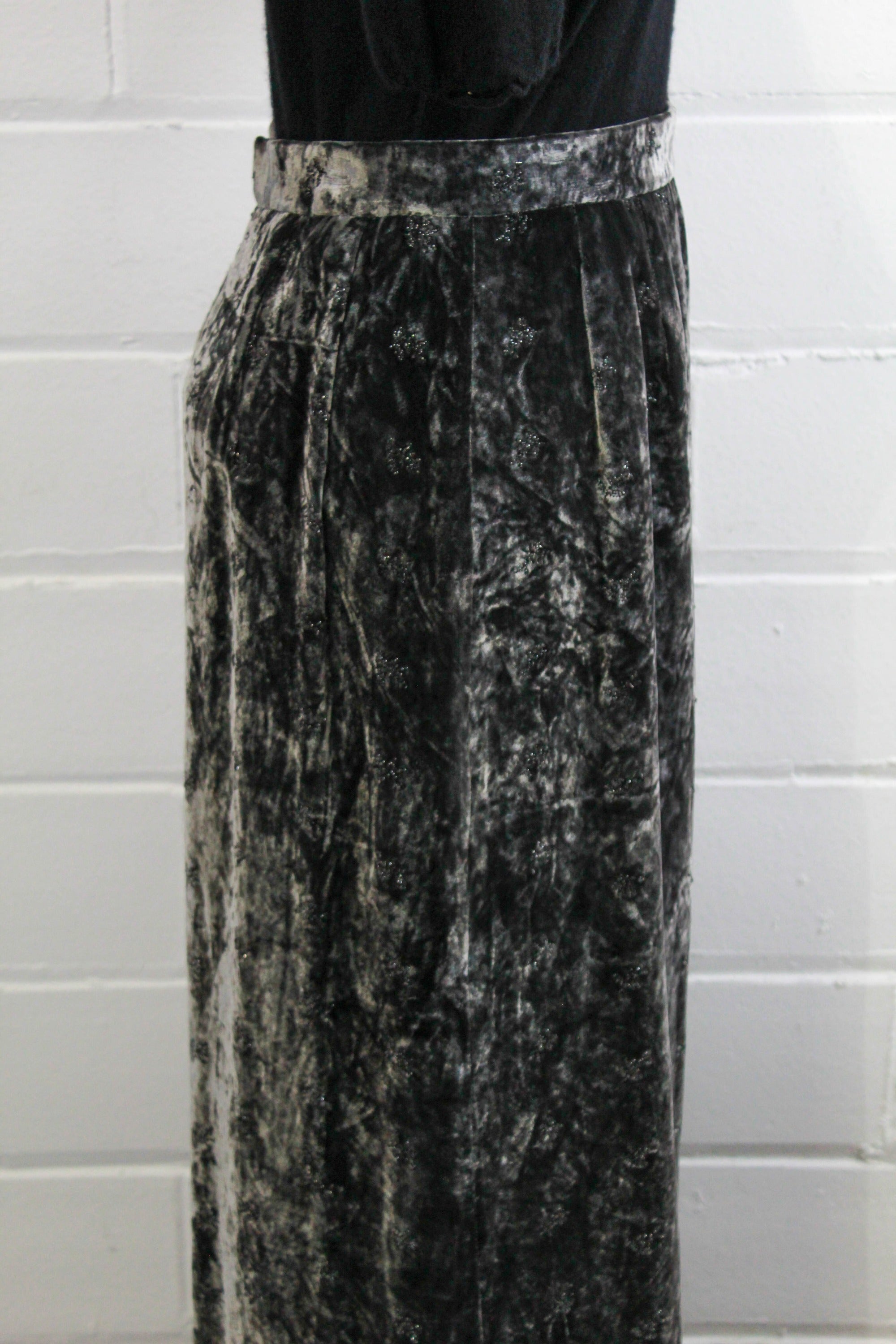 1990s Junya Watanabe Comme des Garcons Velvet Skirt, 28 Waist