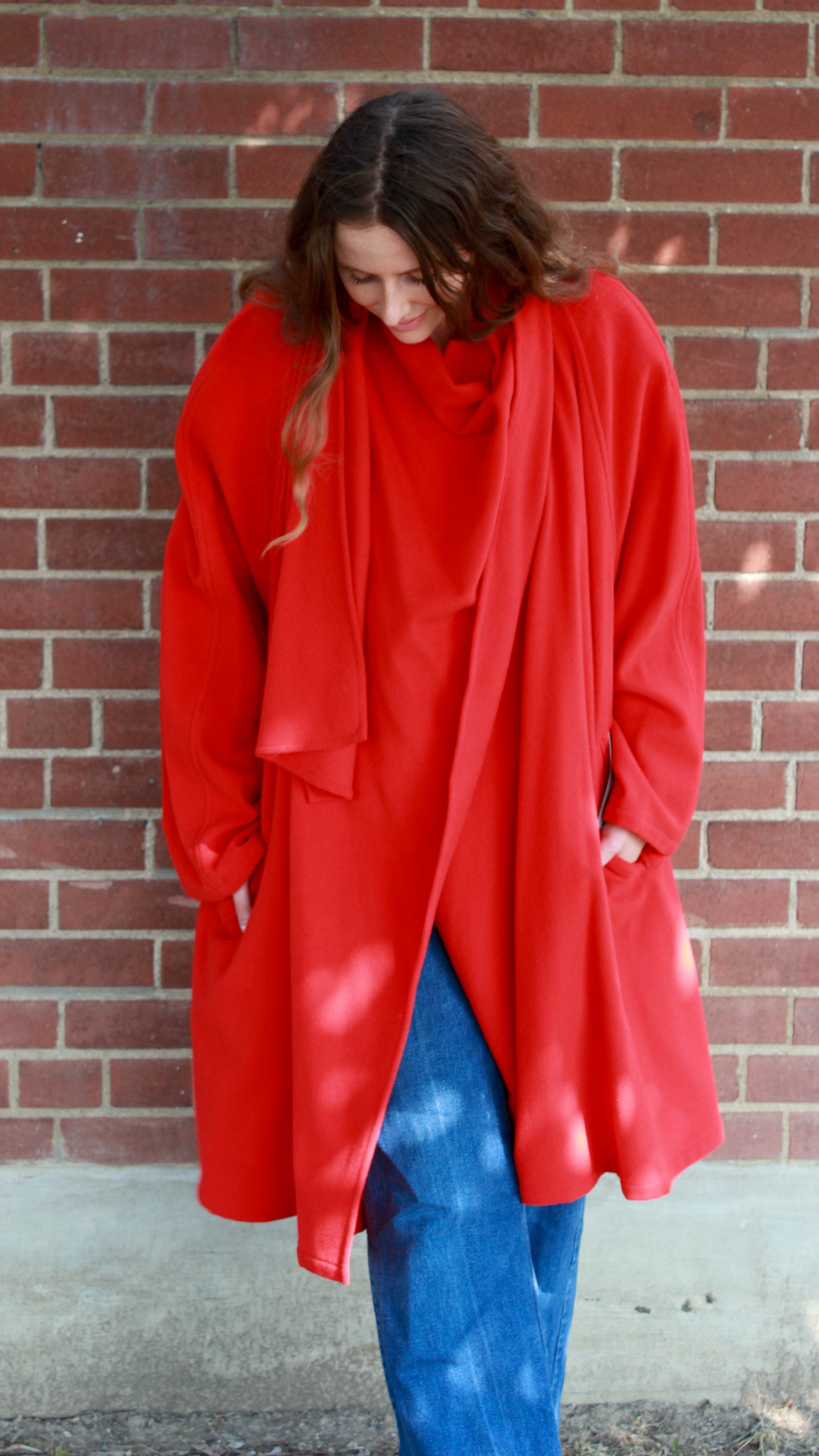 Vintage 1980s Red Karl Lagerfeld Cashmere Wool Coat, Large – Ian