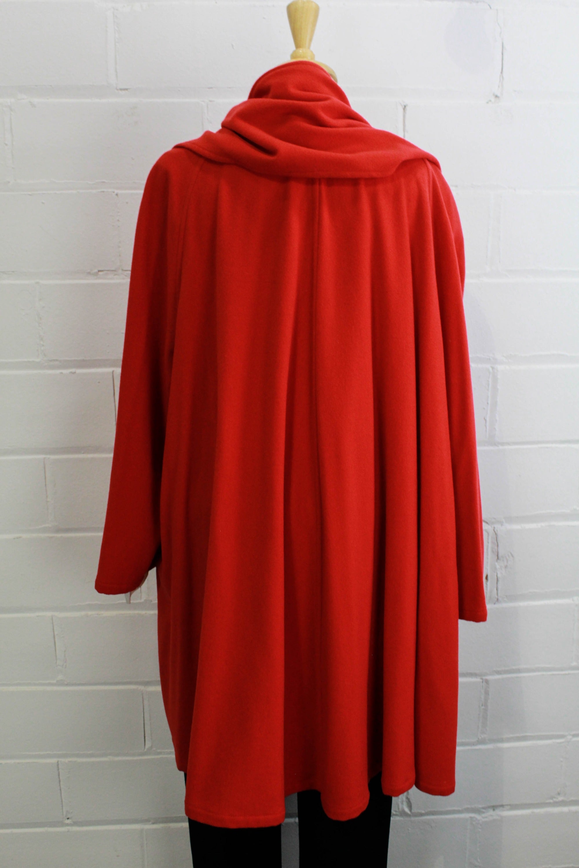 Vintage 1980s Red Karl Lagerfeld Cashmere Wool Coat, Large – Ian