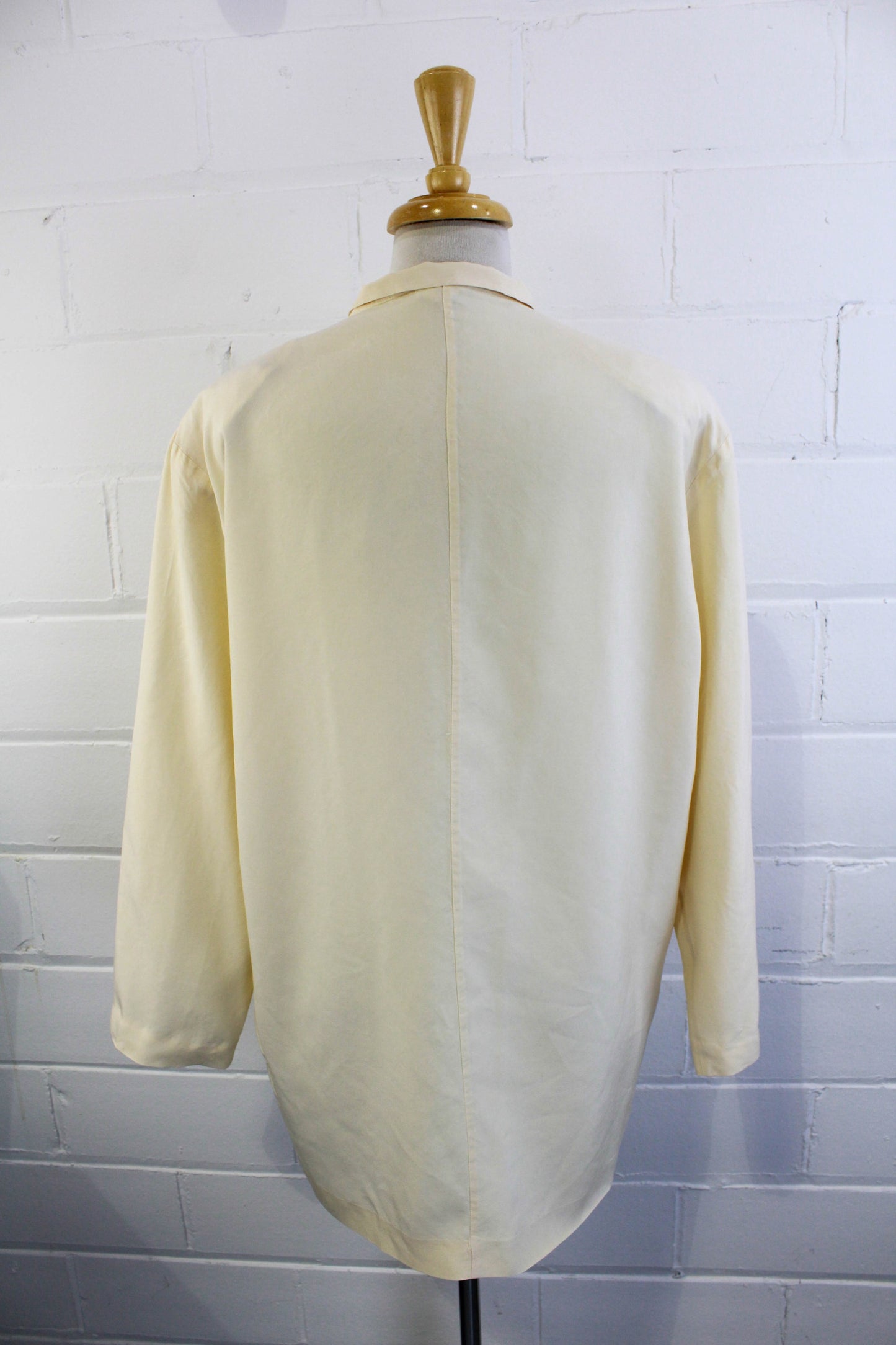 1980s Krizia Cream Silk Shirt-Jacket, Large