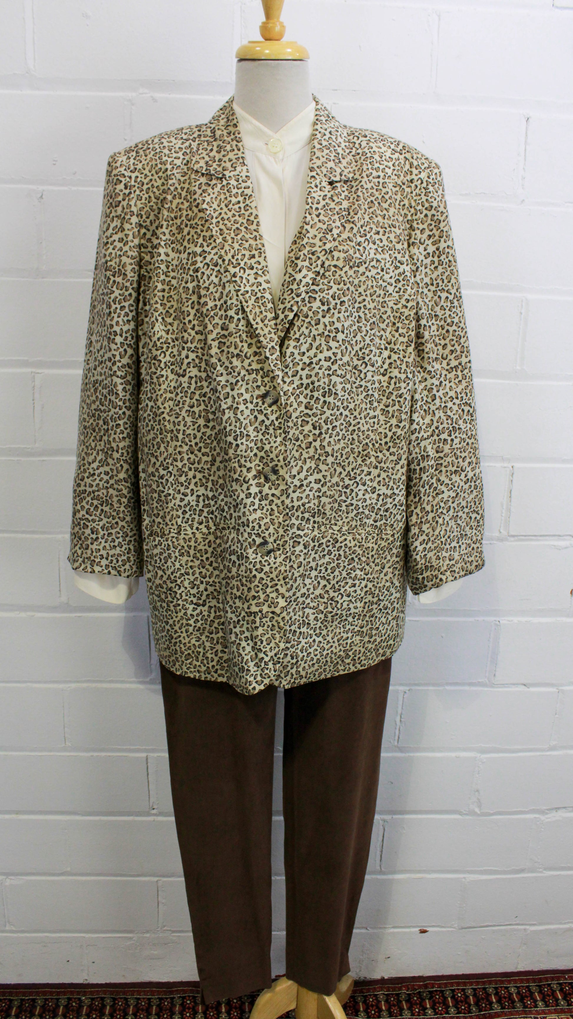 LOUIS FERAUD Vintage 1980s Animal Kingdom Print Jacket