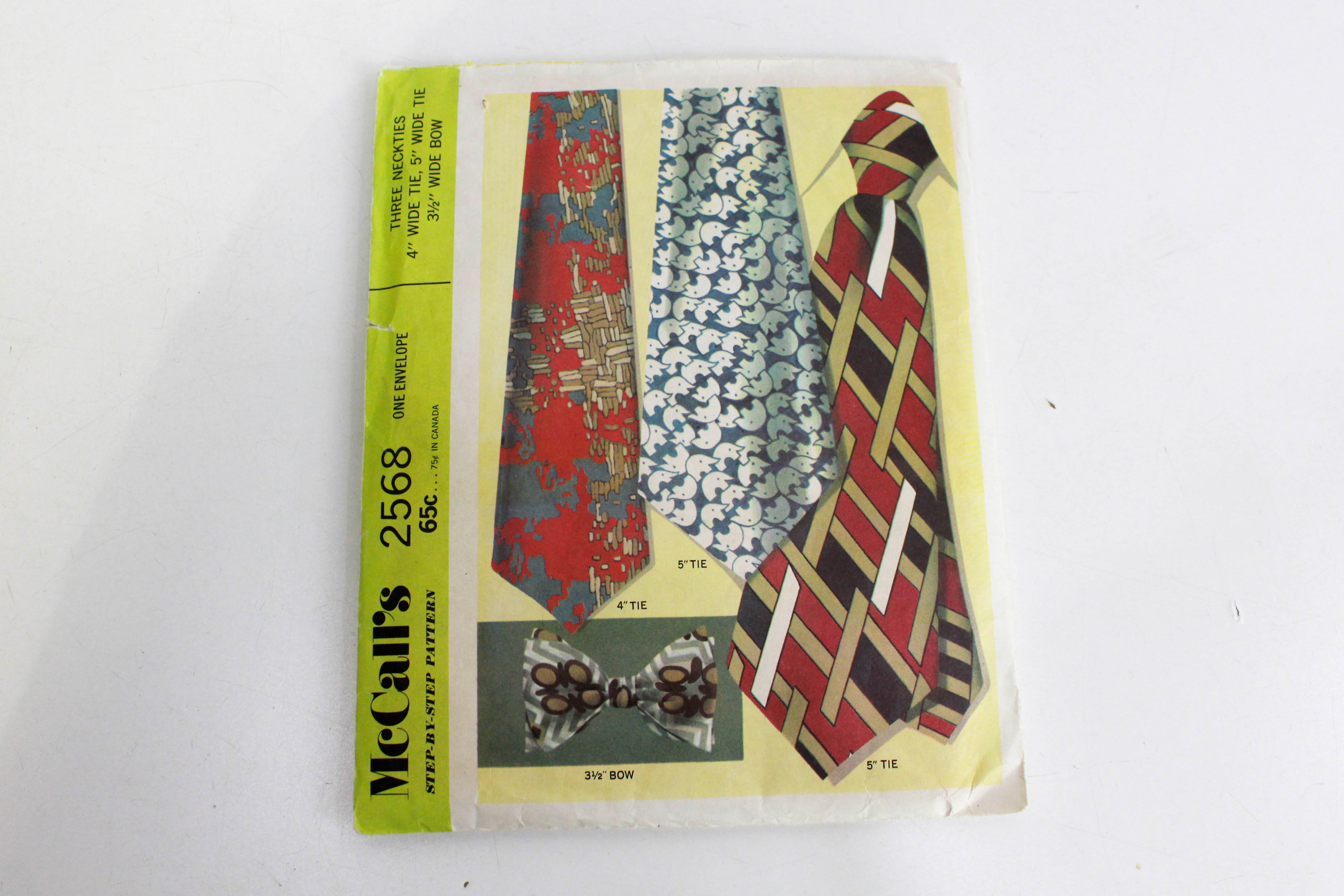 1970s Necktie and Bowtie Sewing Pattern, McCall's 2568, Complete – Ian ...