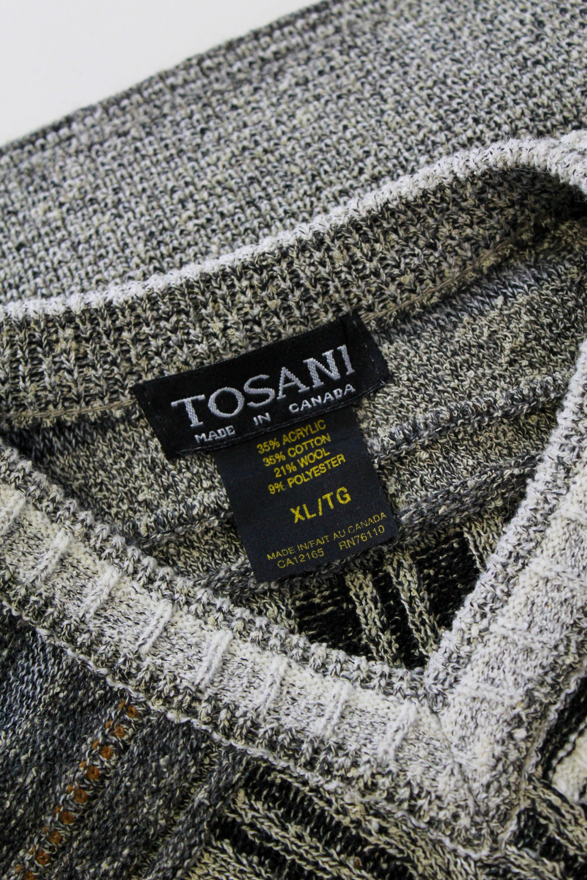 80s/90s Patchwork Knit Sweater by Tosani, XL – Ian Drummond