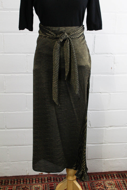 80s/90s Harriet Selling Metallic Wrap Skirt, Large