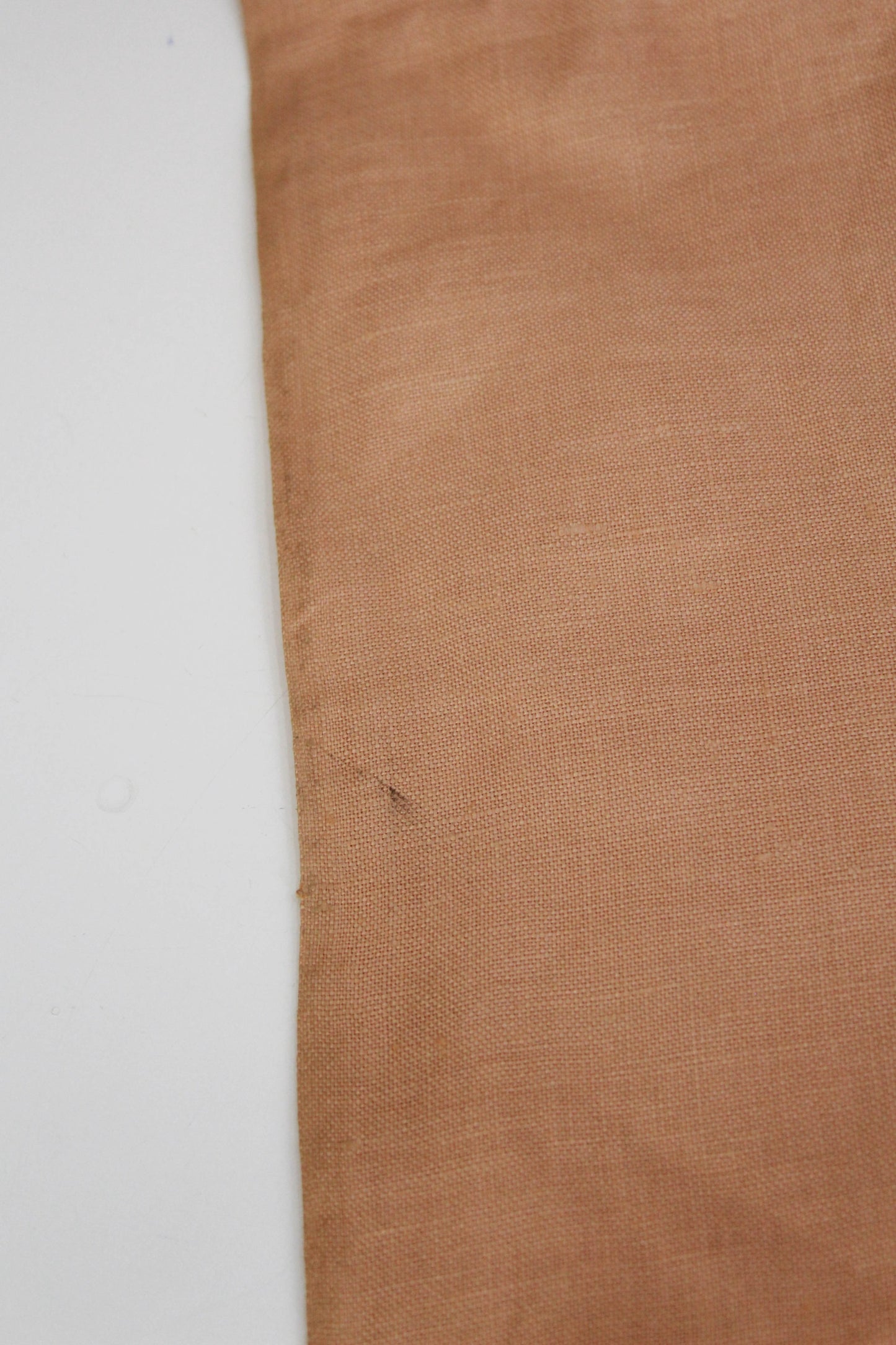 1950s Peach Pink Linen Fabric, 3 Yards Long x 2.2 Yards Wide