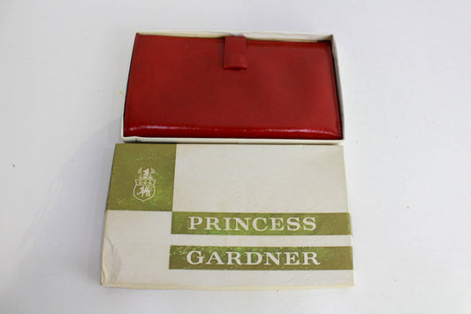 1960s red leather princess gardner wallet deadstock vintage 