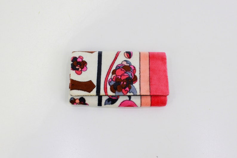 1960s Emilio Pucci Printed Velvet Keyholder, Hot Pink vintage Pucci Accessory