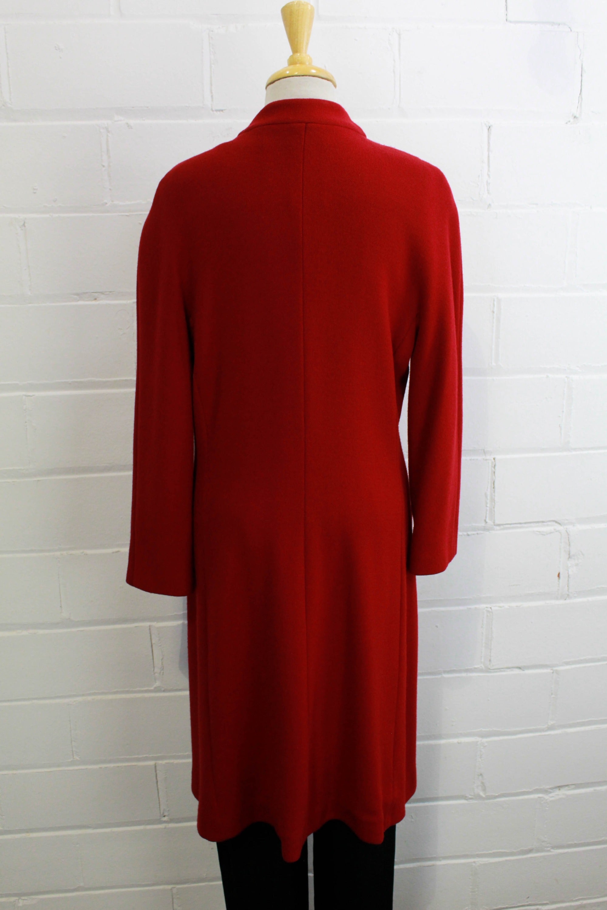 1980s Red Wool Knit Coat, by Genny, Small – Ian Drummond Vintage