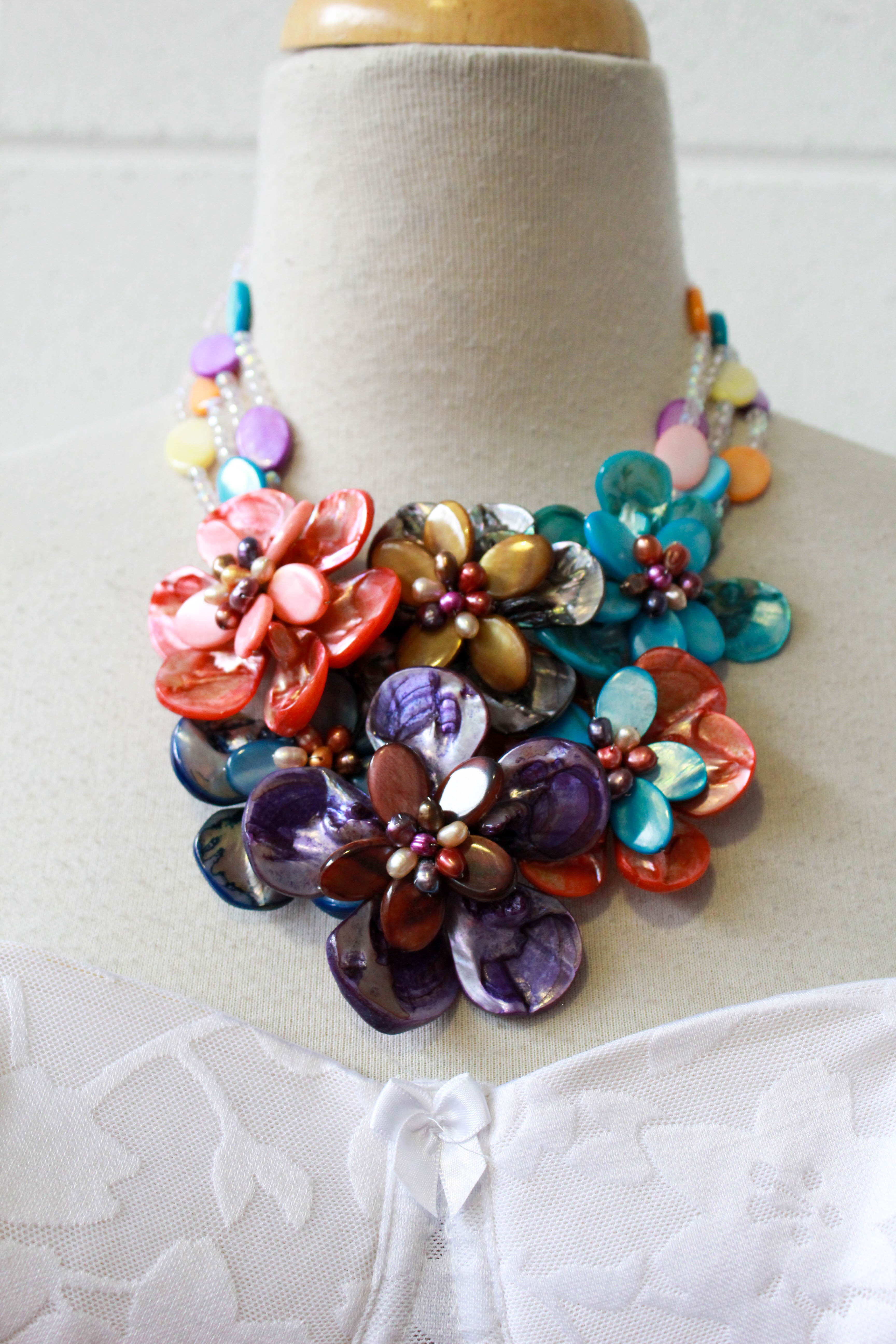 Dolce & Gabbana Flower Embellished Statement Necklace