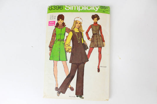 1960s jumper and pants sewing pattern simplicity 8396