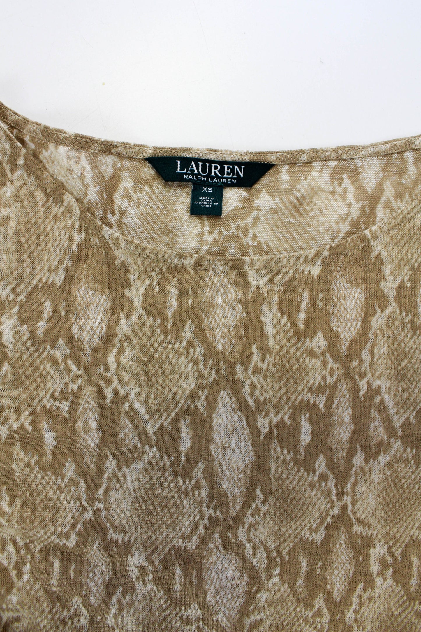 y2k Snake Print Ralph Lauren Top, Small