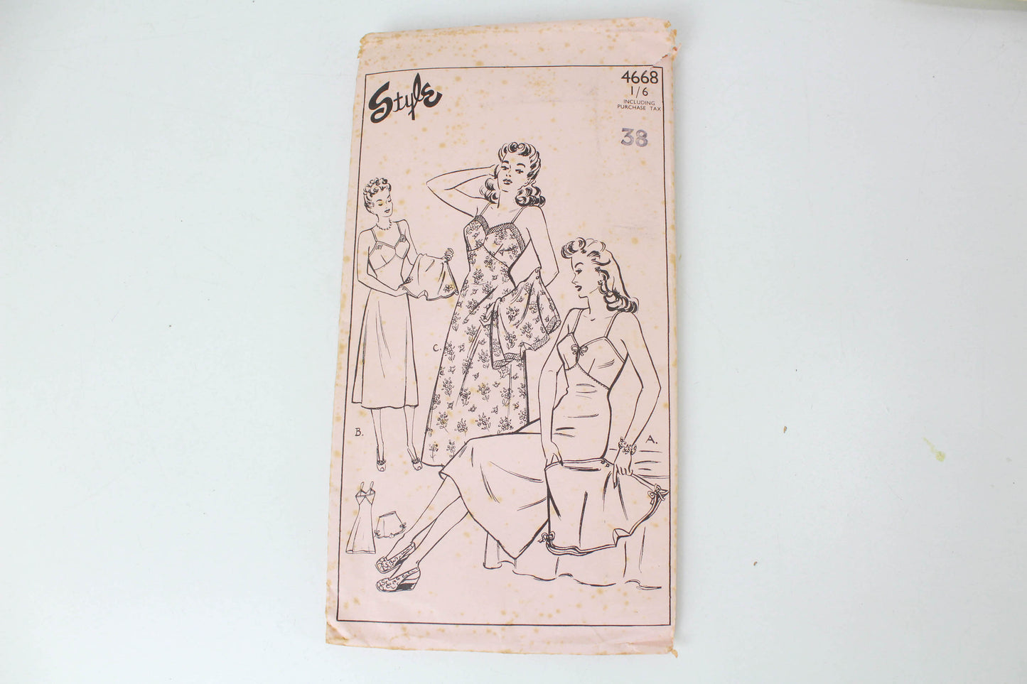 1940s slip and knicker sewing pattern 4668 lingerie 