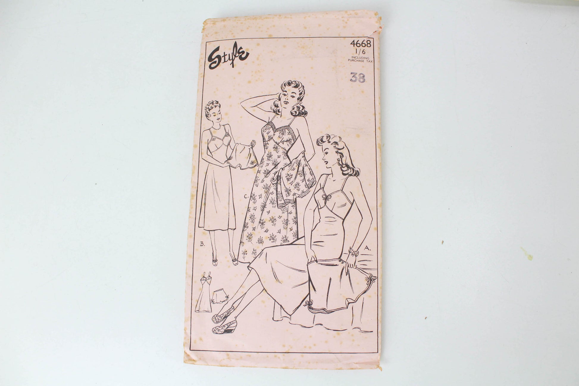 1940s slip and knicker sewing pattern 4668 lingerie 