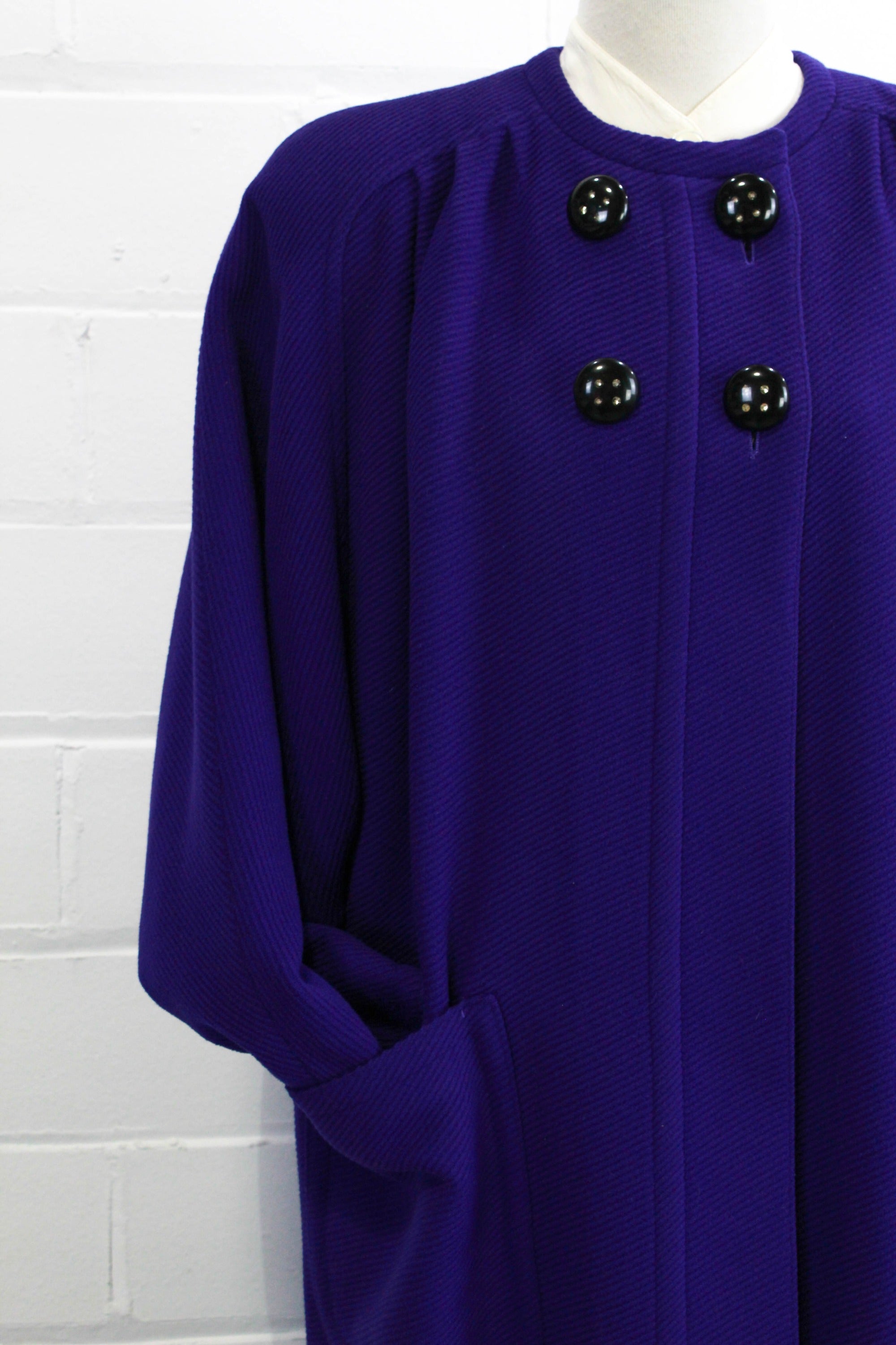 80s Valentino Wool Coat, Large, Royal Blue – Ian Drummond Vintage