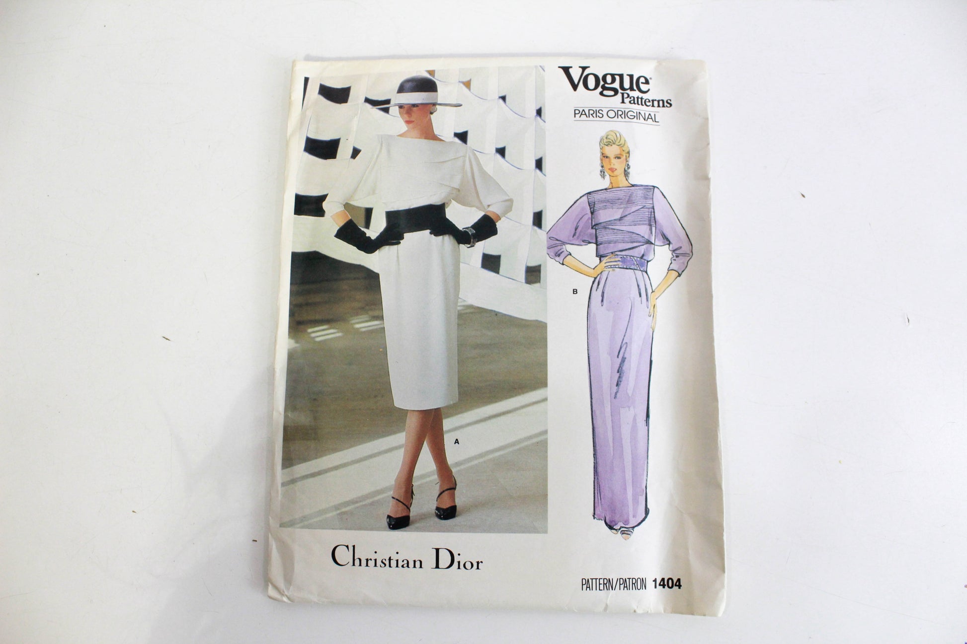 1980s Vogue Paris Original 1404 Christian Dior Sewing Pattern, Evening Ian Drummond Vintage 1980s Vogue Paris Original 1404 Christian Dior Sewing Pattern, Evening Ian Drummond Vintage