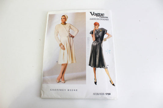 vogue american designer sewing pattern 1750 geoffrey beene wrap dress 