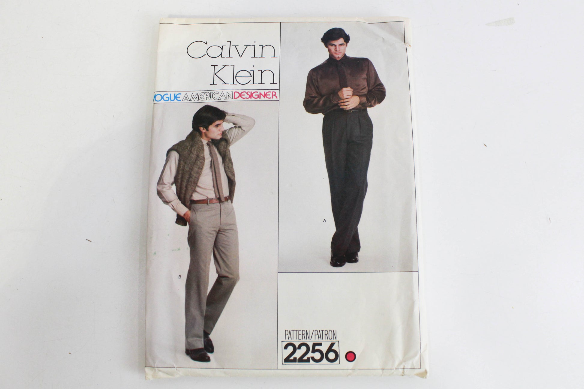 1970s mens slacks sewing pattern vogue american designer 2256 calvin klein 