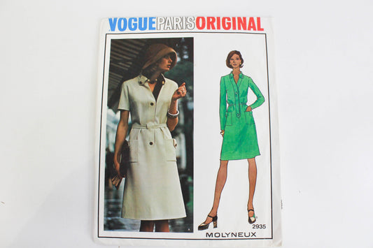 Vogue Paris Original Molyneux 2935 Sewing Pattern, Women's Dress