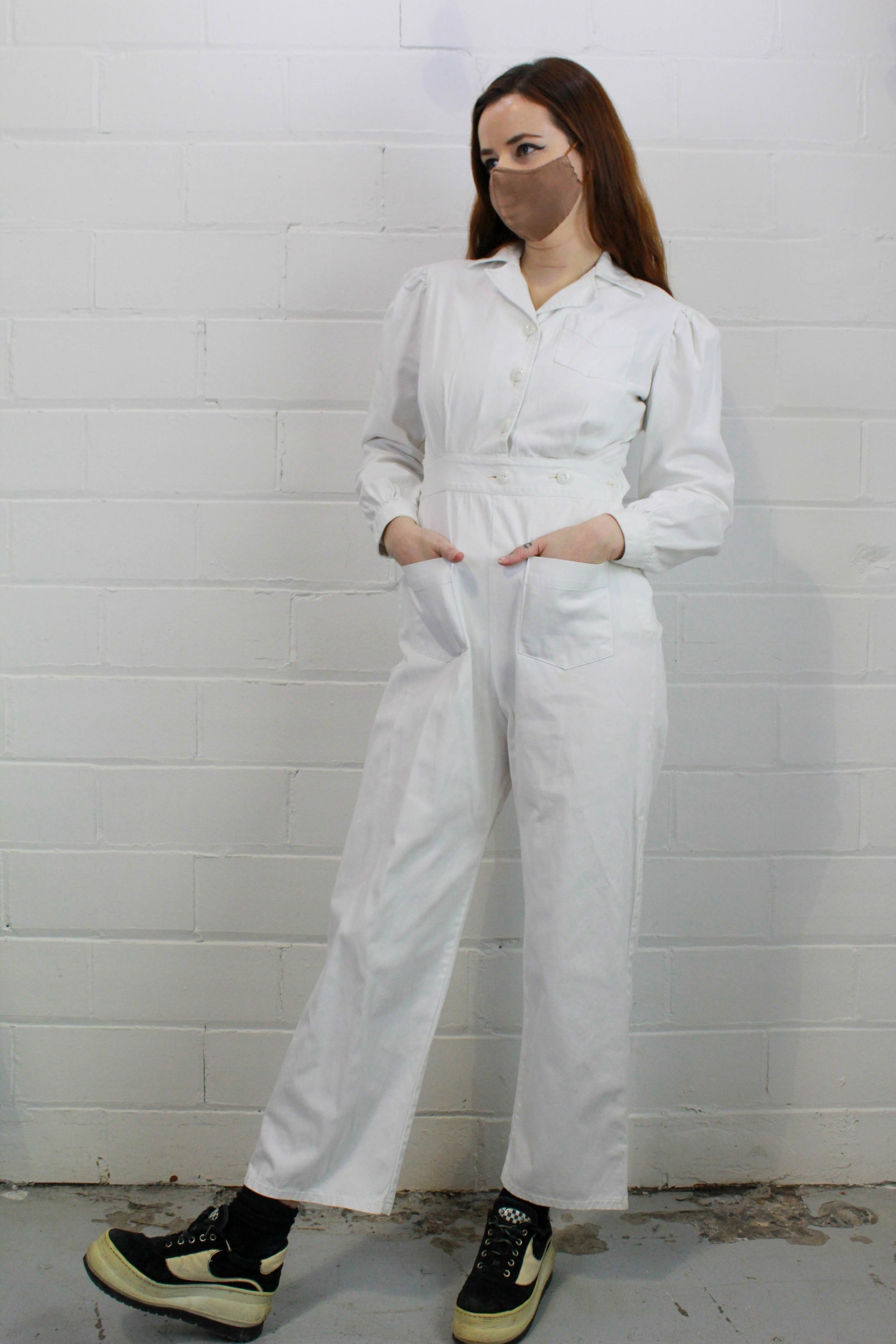 Reproduction WWII White Women's Jumpsuit/Coveralls, Small and XL Avail –  Ian Drummond Vintage