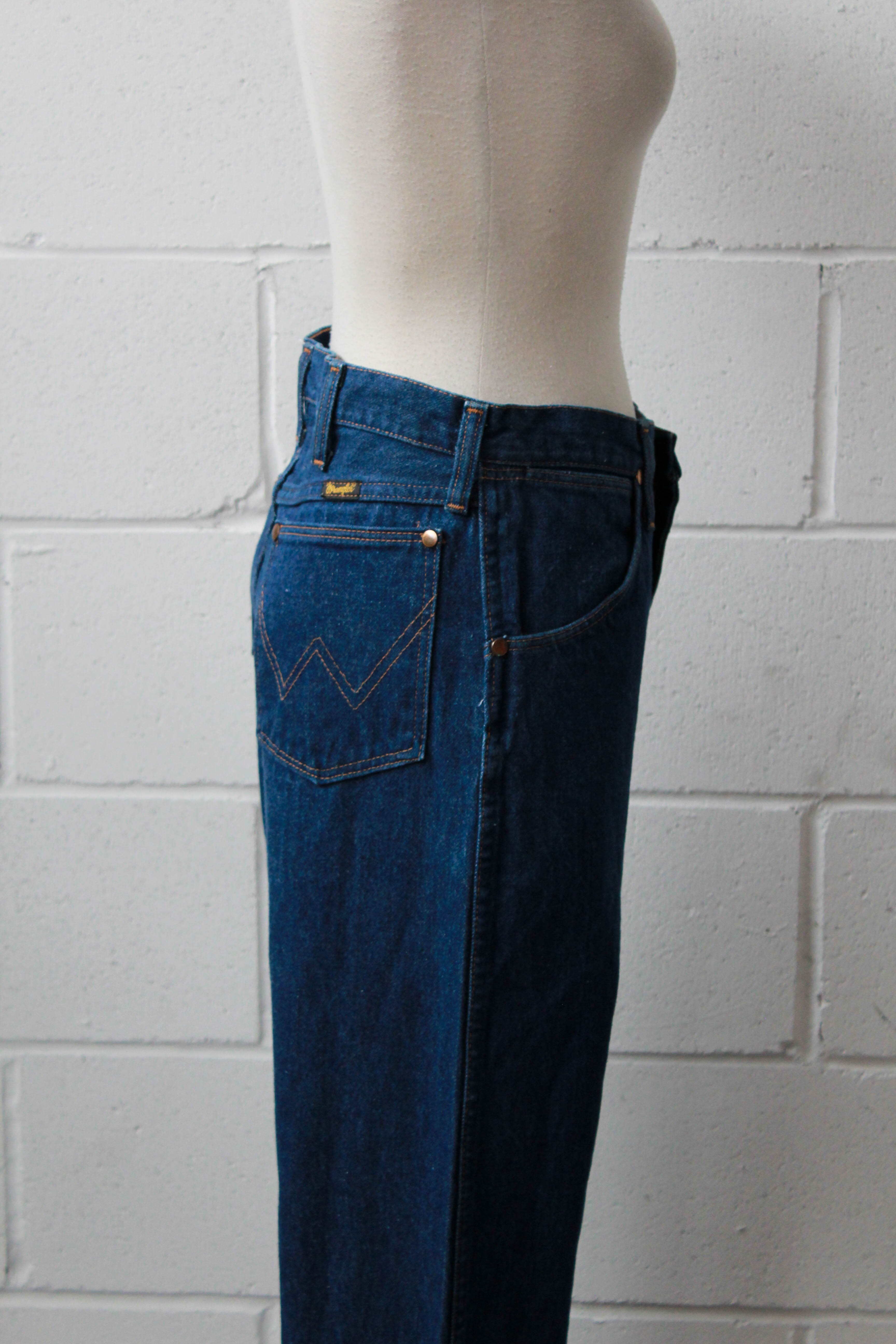 Vintage 1980s Wrangler Dark Wash Denim Jeans, Waist 30